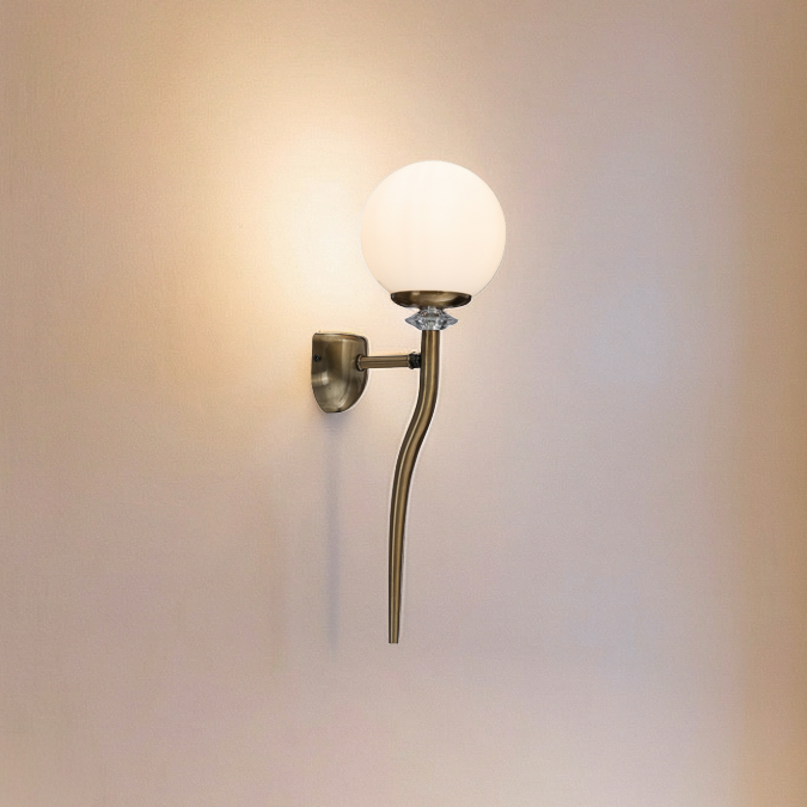 Zidna svjetiljka Glory, mesing, metal, visina 47 cm