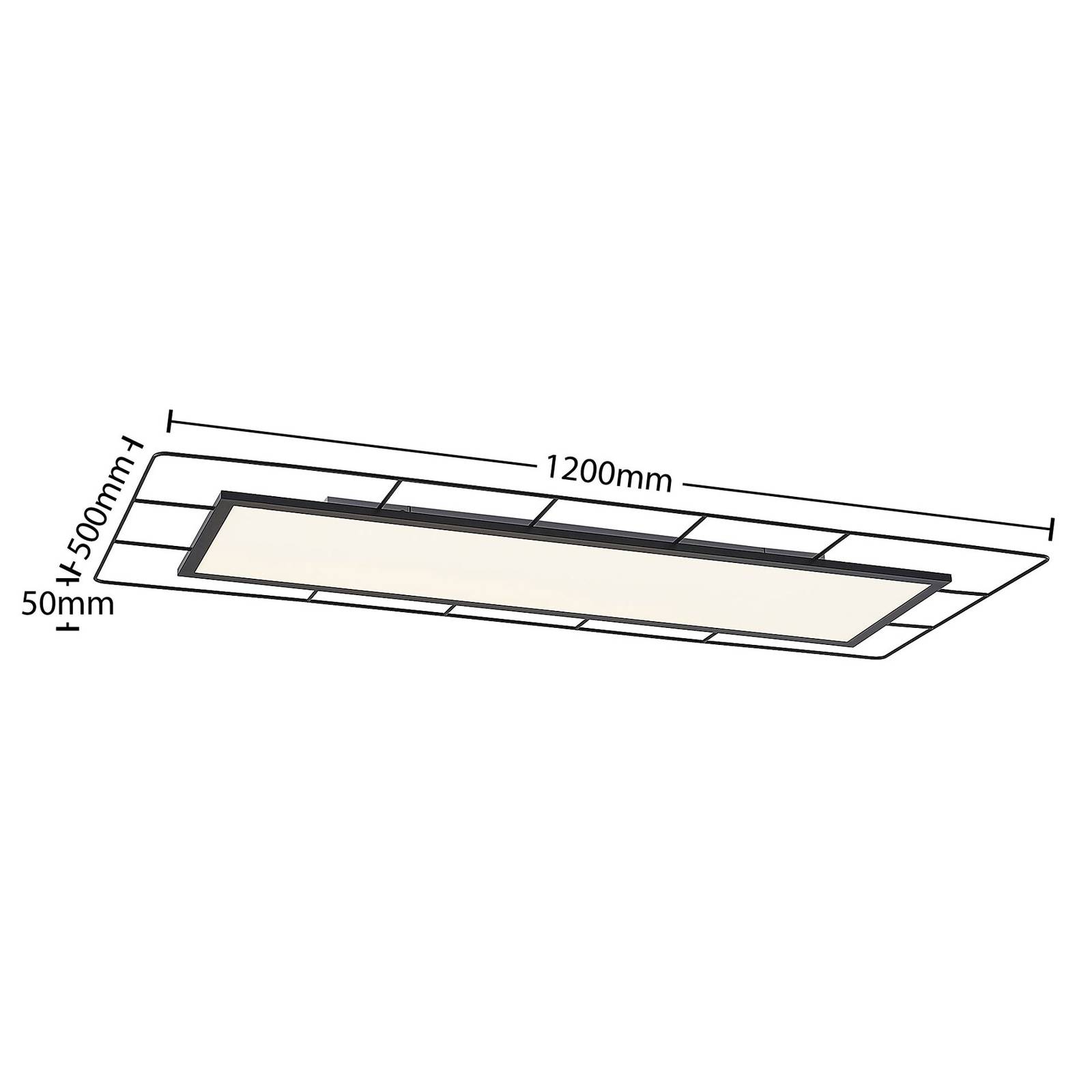 Lindby Khai lampa sufitowa LED Stepdim 120 x 50 cm