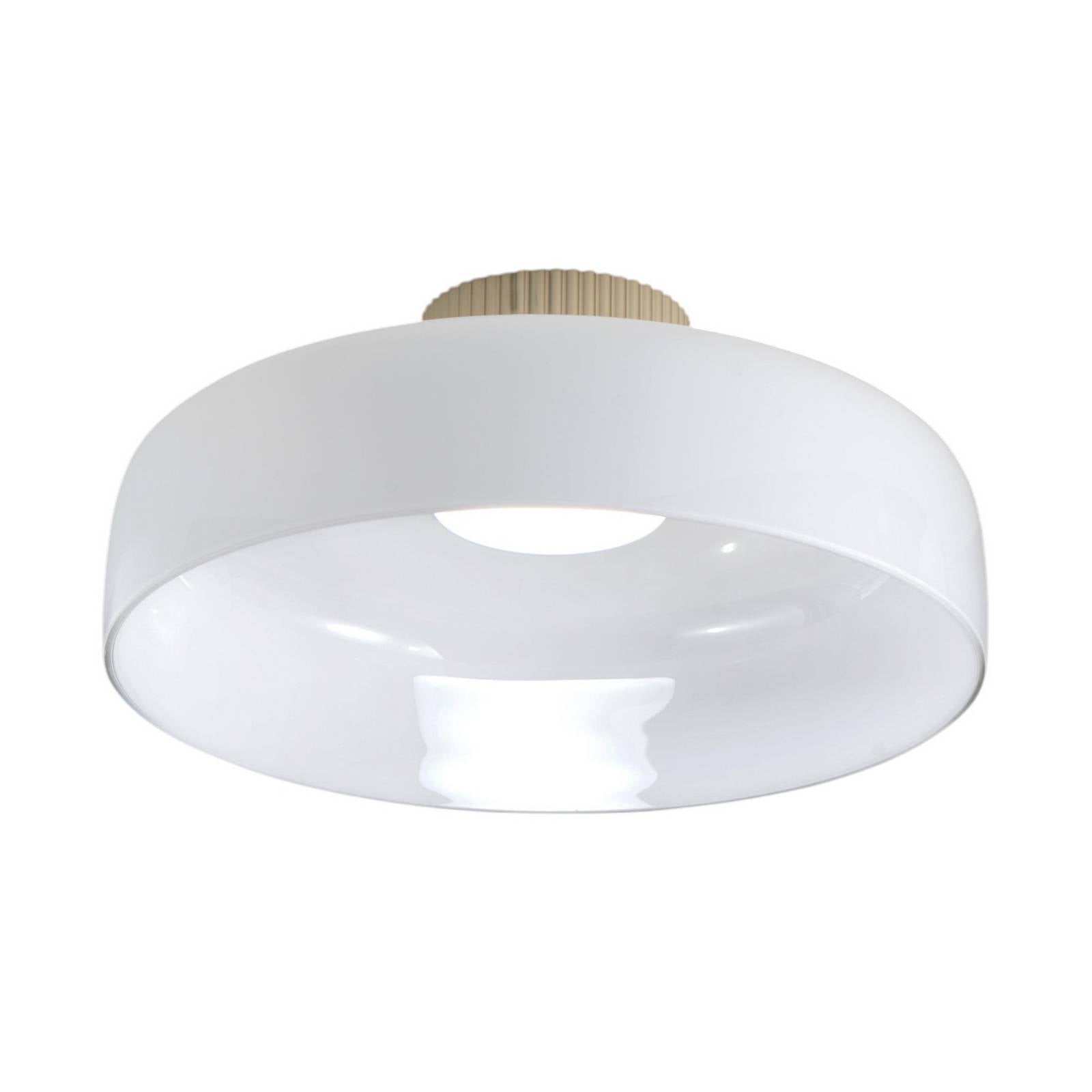 LED-Deckenlampe Lunar, weiß, Glas, Ø 42 cm, CCT, dimmbar