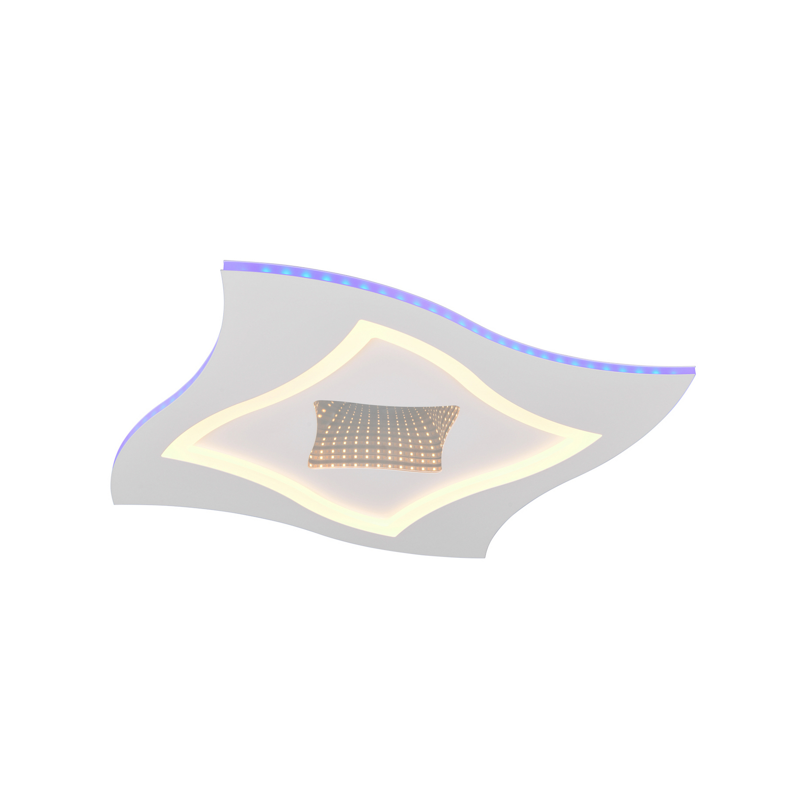 LED-taklampa Klint, längd 50 cm, matt vit, metall RGBW LED-taklampa Klint, längd 50 cm, matt vit, metall RGBW