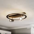 Lindby Berisha LED ceiling lamp, 3-bulb, black