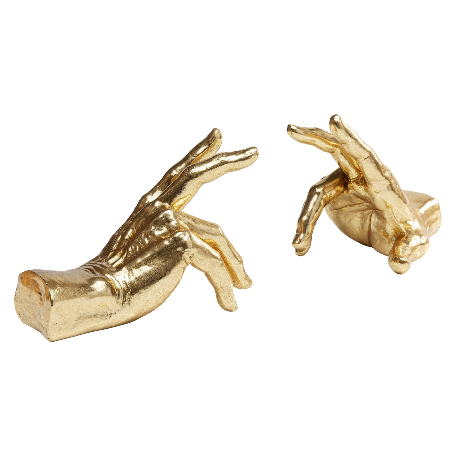 KARE bookend Holding Fingers, gold-coloured, set of 2
