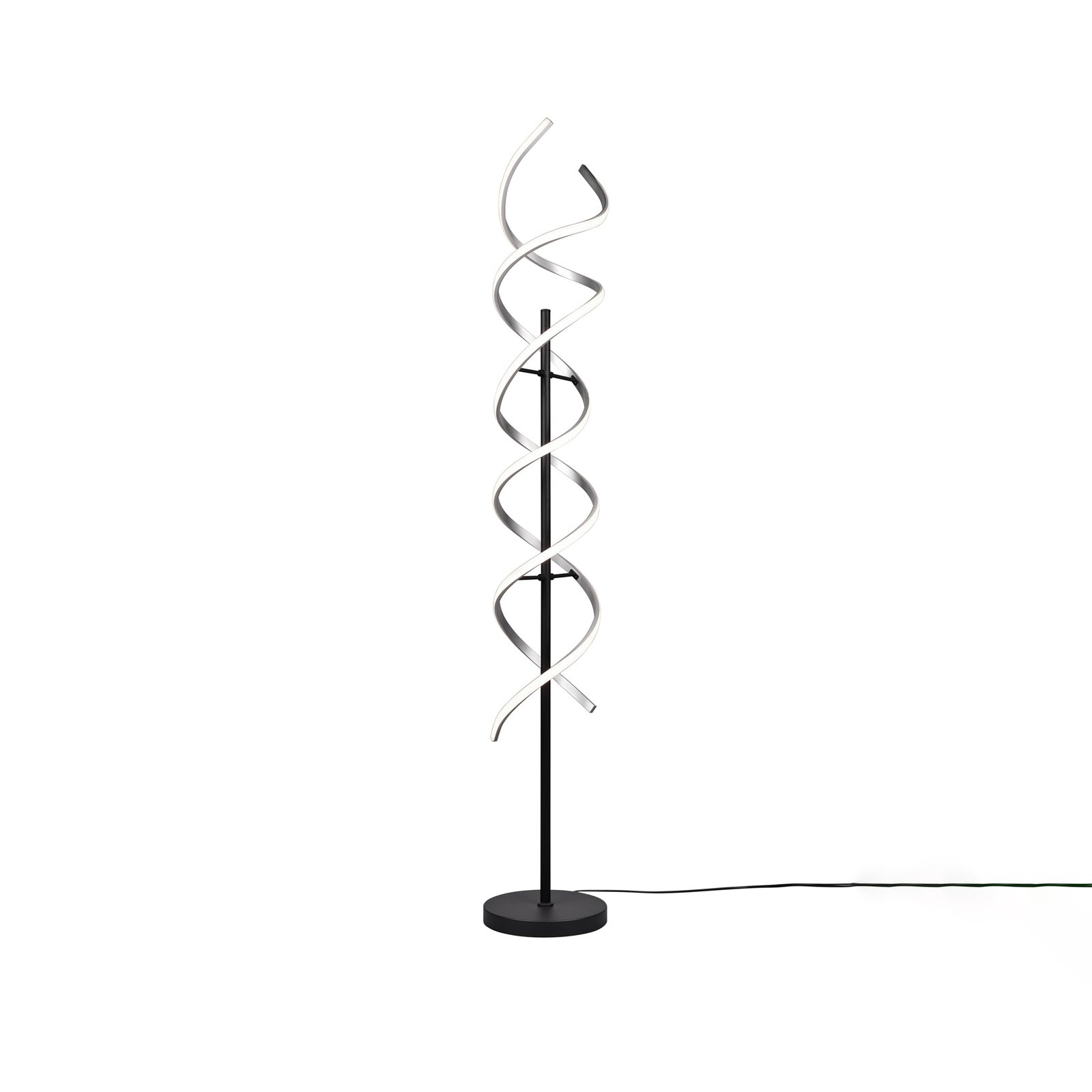 Sequence LED floor lamp, dimmable, CCT, aluminium