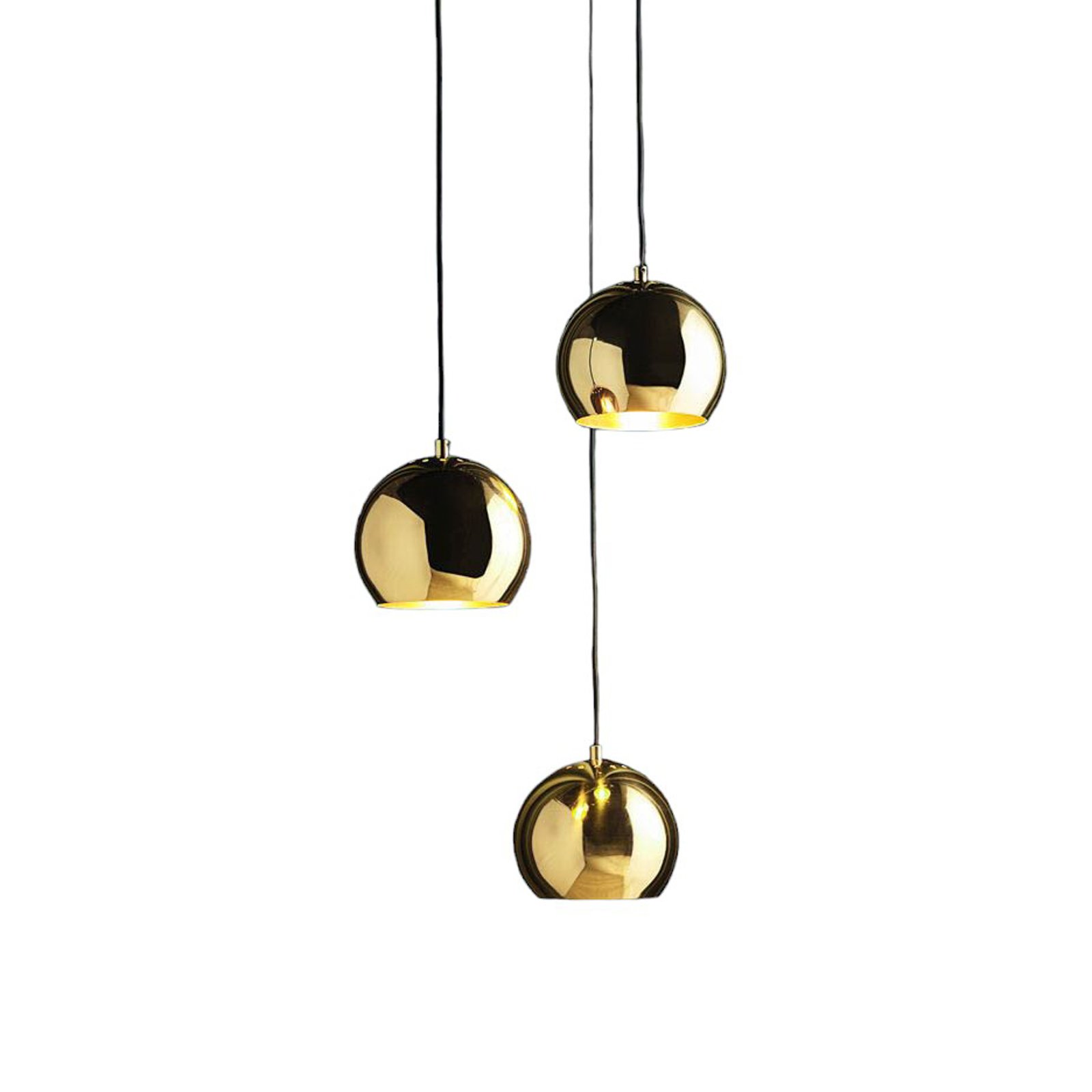 FRANDSEN pendant light Ball in brass, Ø 18 cm