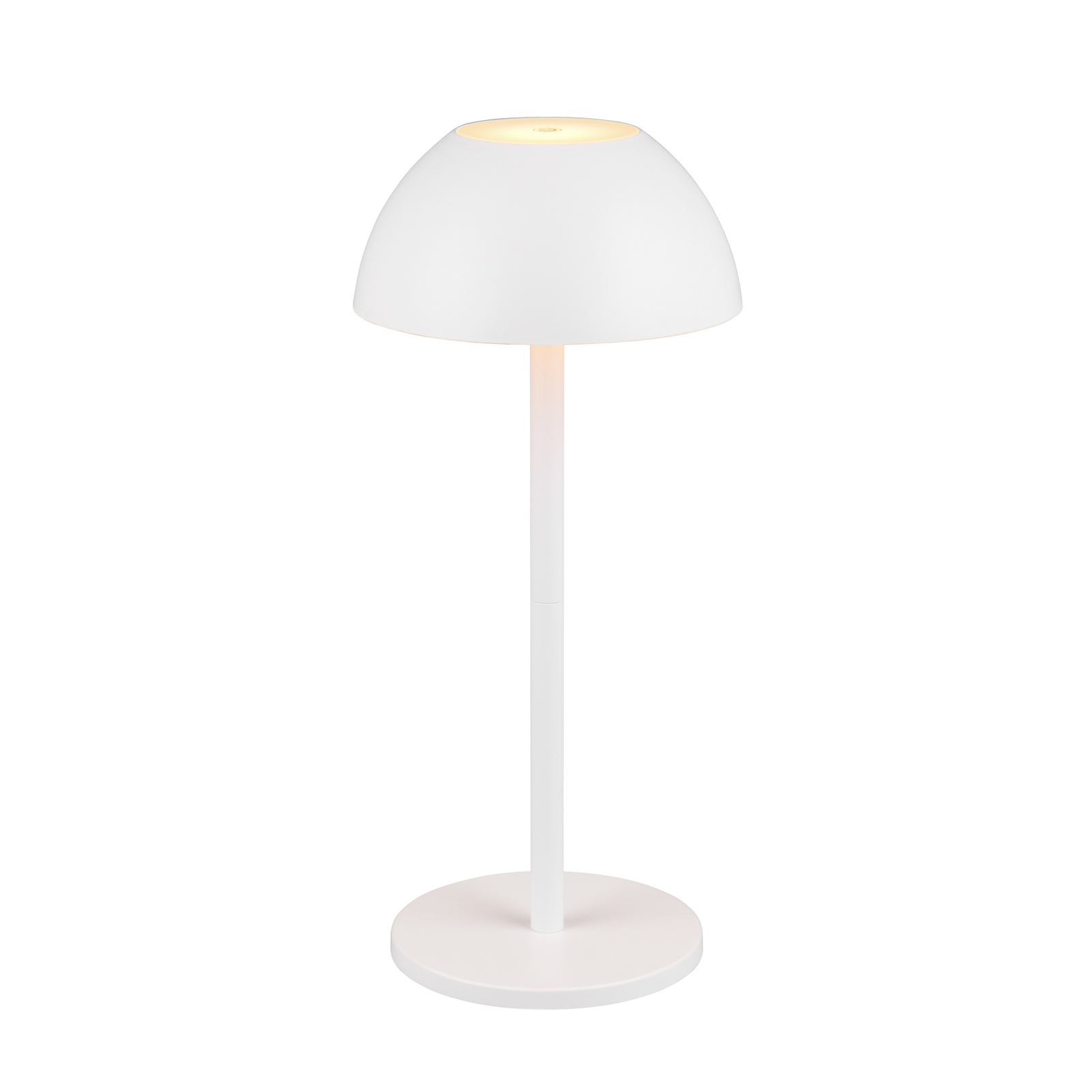 Ricardo LED oppladbar bordlampe, hvit, høyde 30 cm, plast