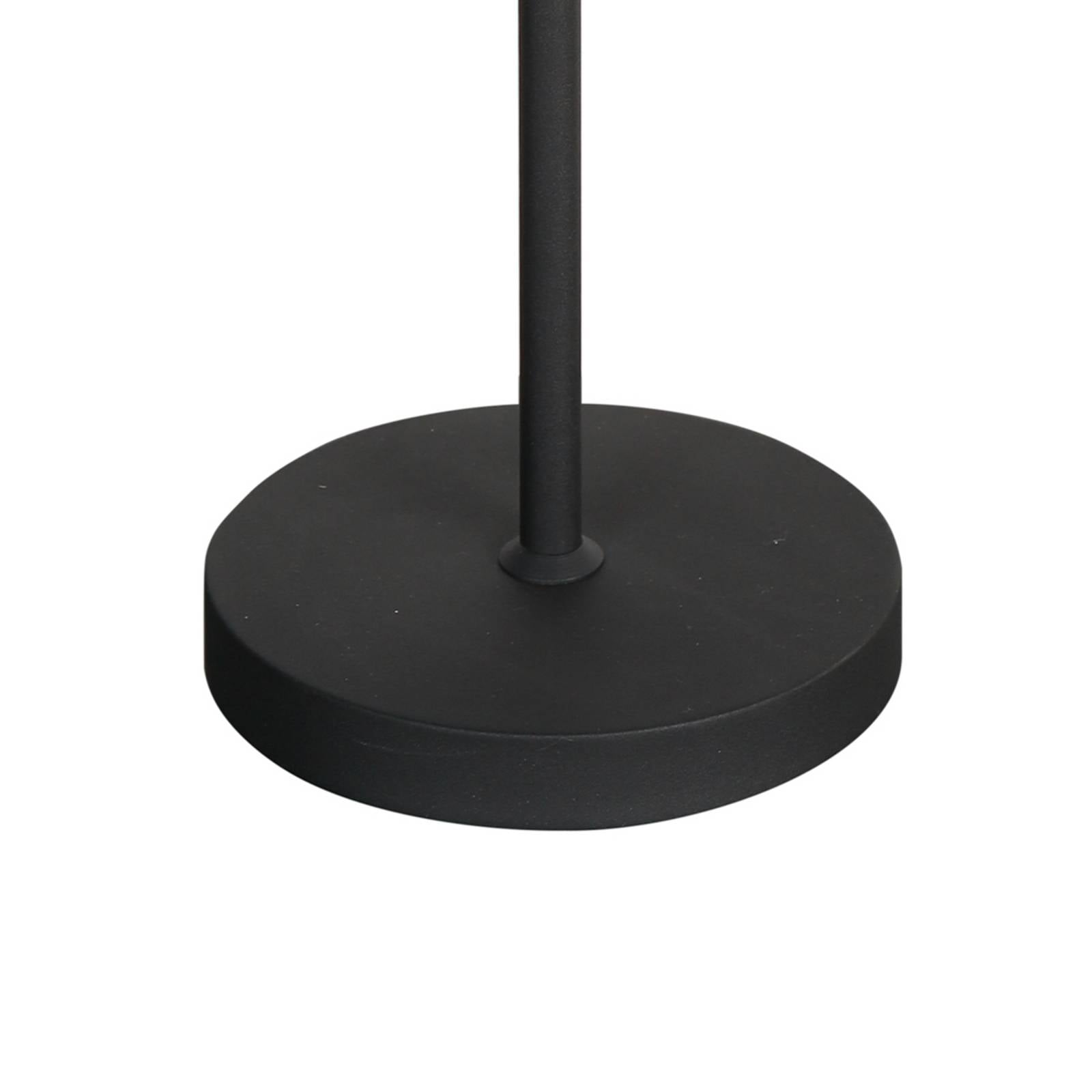  Mexlite Tischleuchte Noor, Schwarz/leinen Weiß, Höhe 50 Cm, E27 