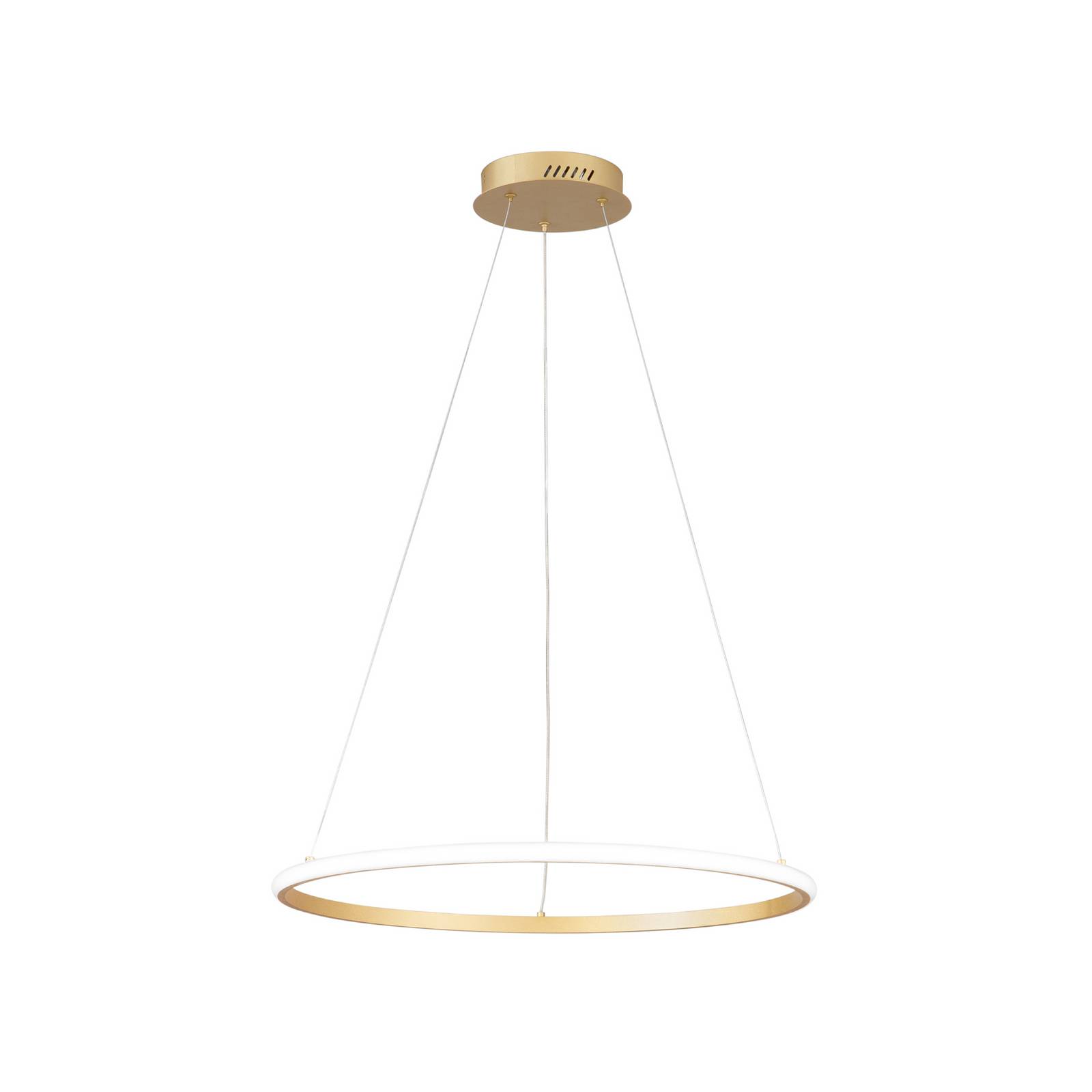 LED-Pendellampe Axis, Ø 60 cm, goldfarben, Metall, CCT
