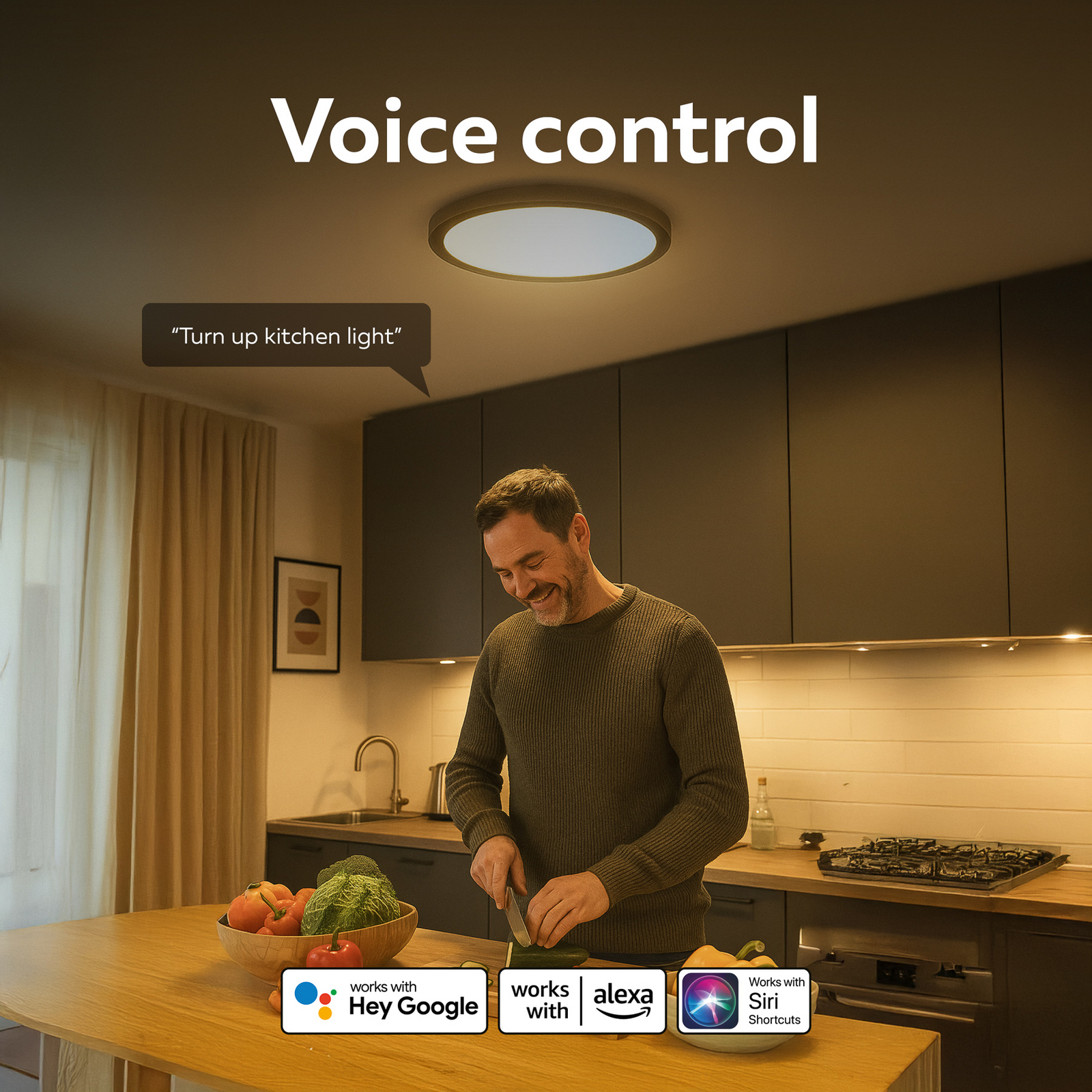 Calex Smart LED-Deckenlampe HALO Ø 40cm schwarz IP54 RGB CCT