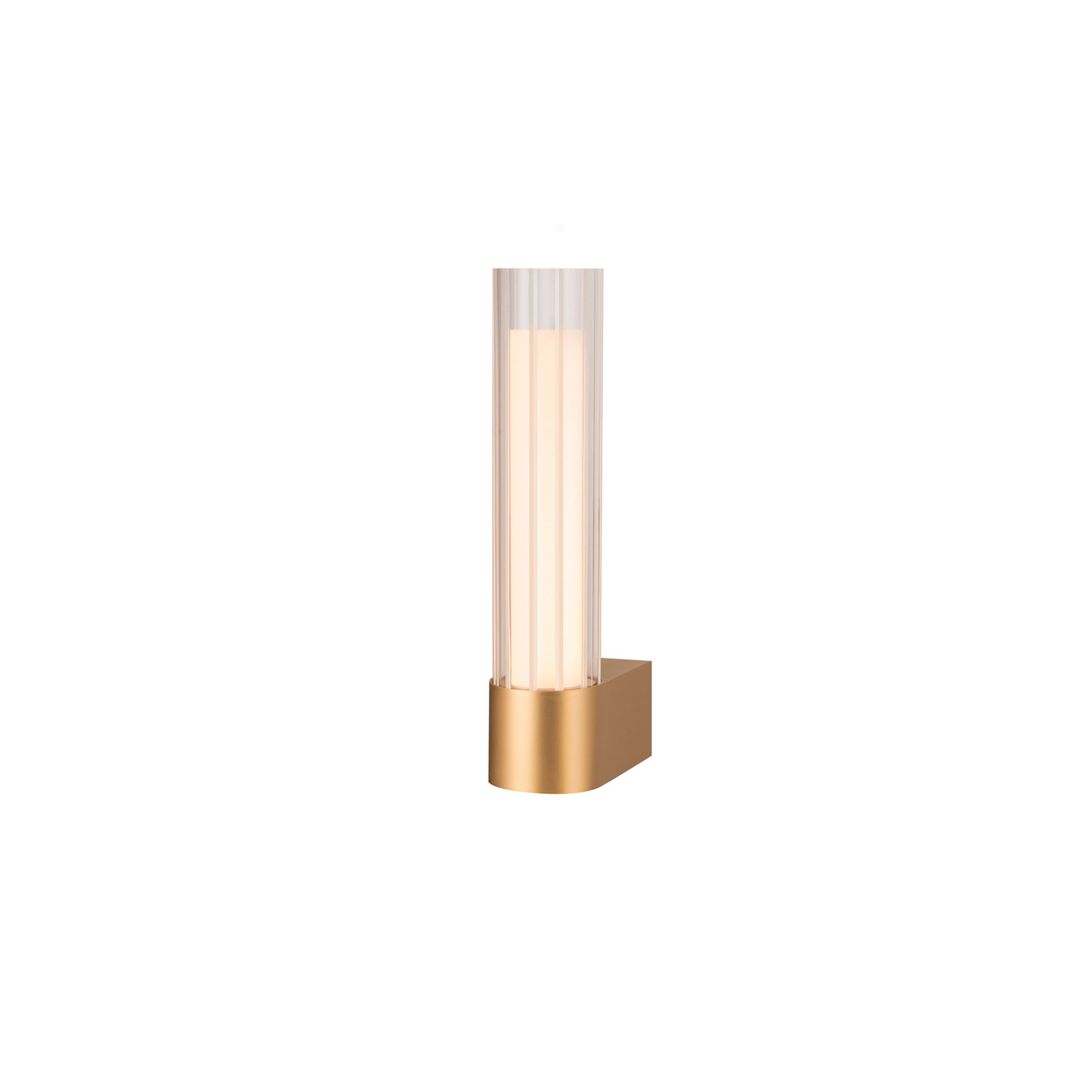 Aplique de pared LED Lygant de una sola luz, color latón, IP44, aluminio - SLV
