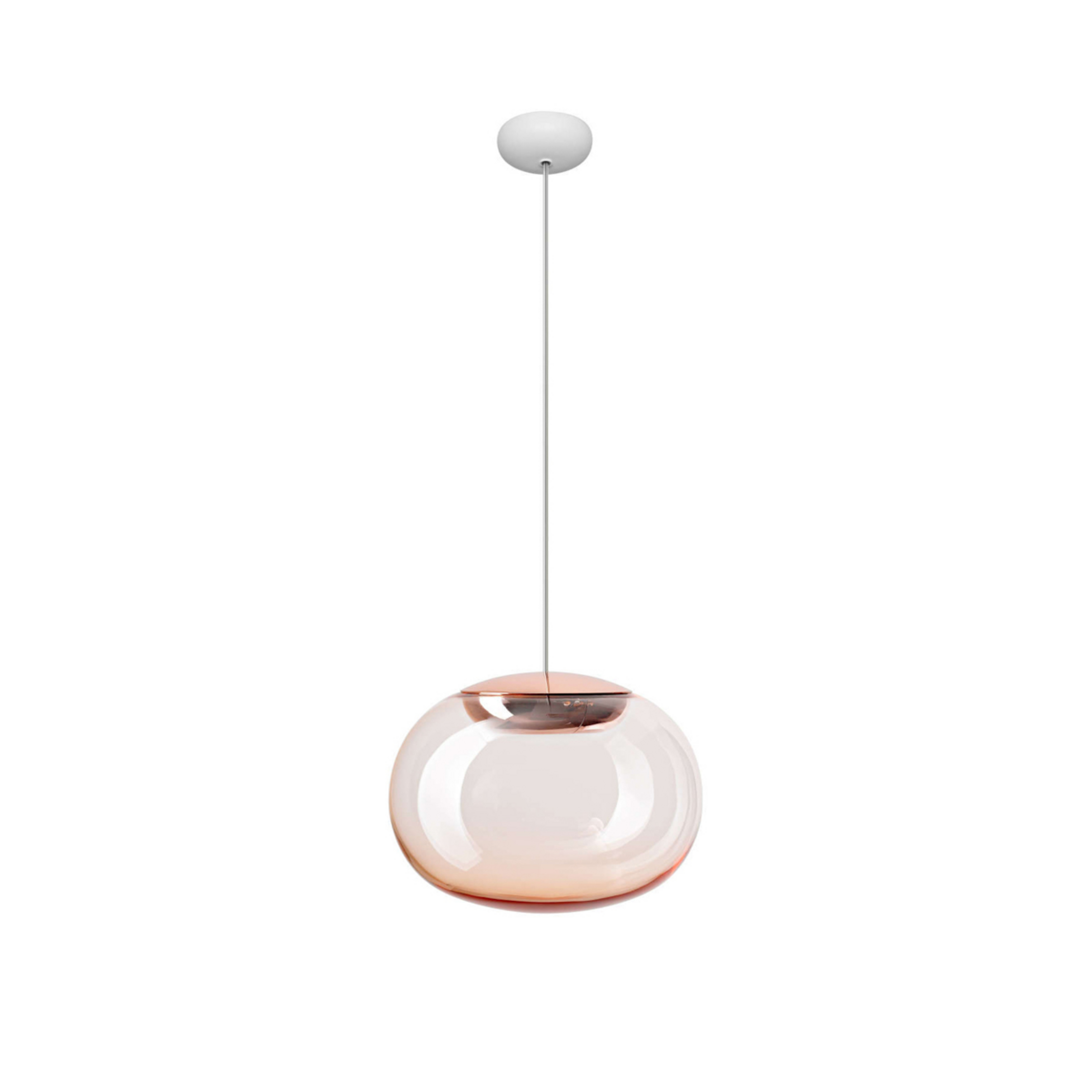 La Mariée LED hanging light, copper/white - Stilnovo