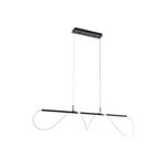 Lucande LED-Hängeleuchte Kisune, schwarz/weiß, Metall