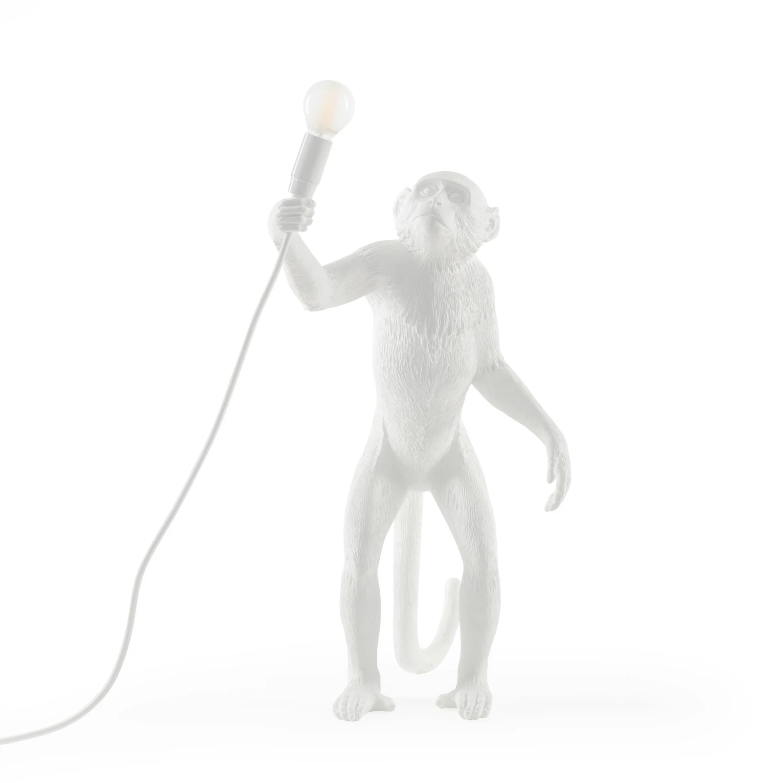SELETTI Monkey Lamp LED-Dekolampe, weiß, stehend