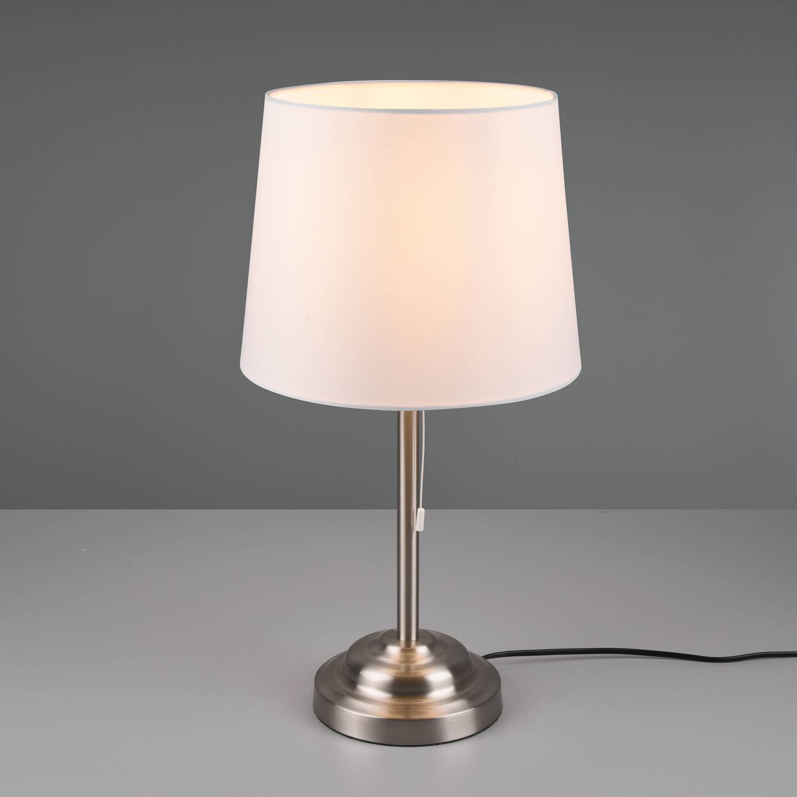 Lindby Alomira bordlampe, 52 cm, nikkel