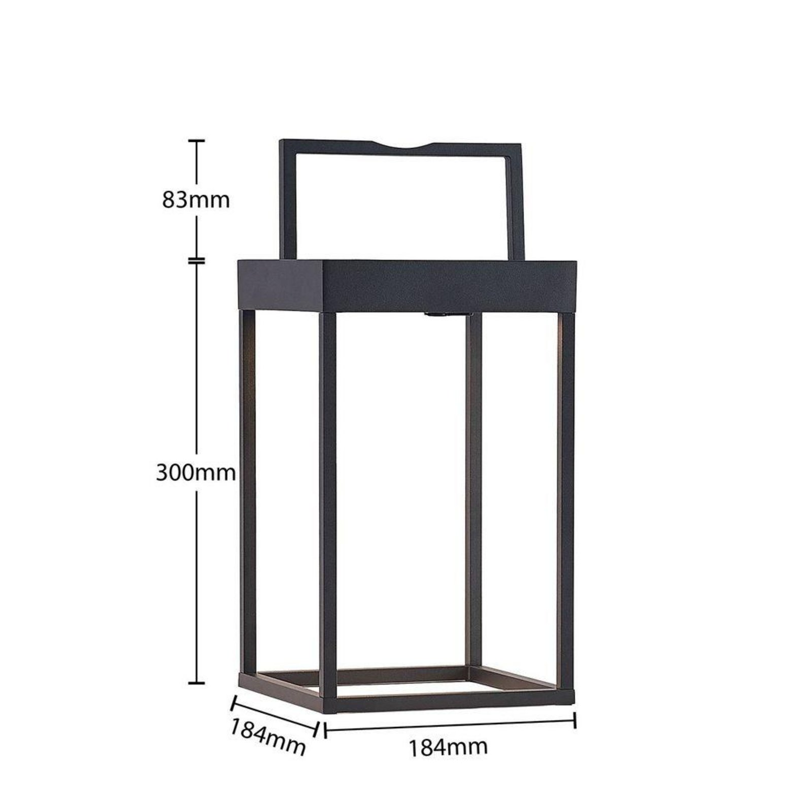 Lynzy LED Solar Cell Lamp H38,3 Black - Lucande