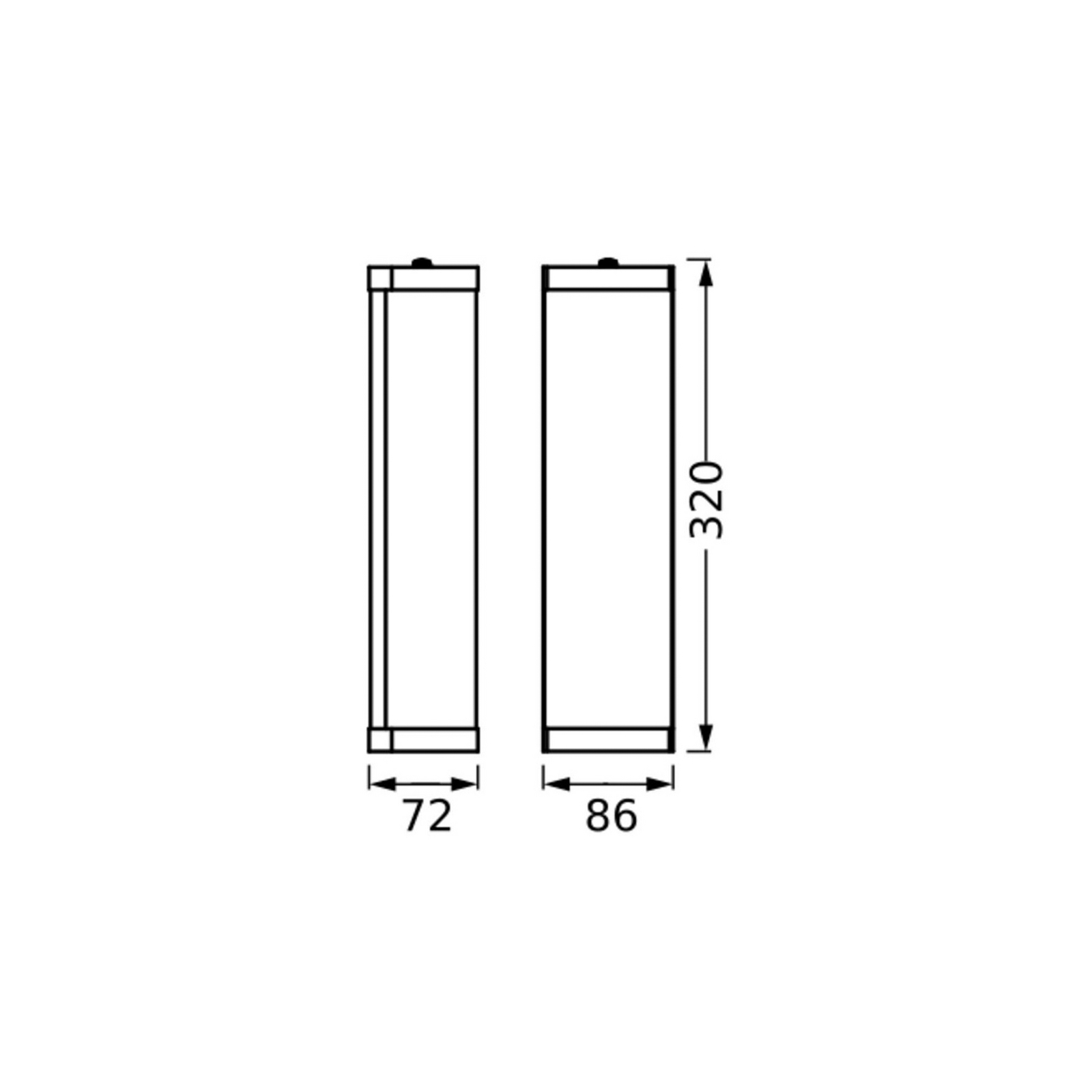 OSRAM seinavalgusti BATHROOM must pikkus 46 cm metall/klaas IP44