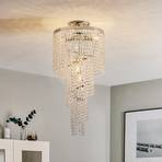 Elica ceiling light with crystal spiral, Ø 35cm