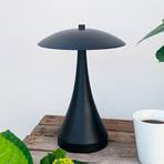 Lampă de masă reîncărcabilă cu LED Dyberg Larsen Vienna, negru, 28 cm