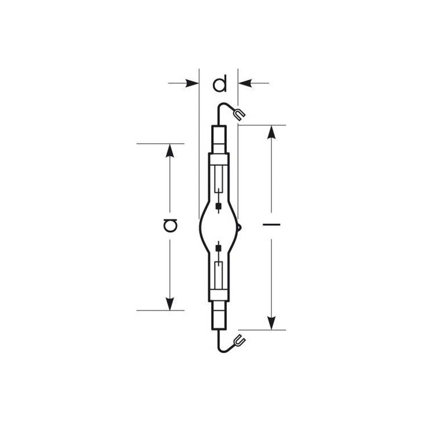 RADIUM Halogen-Metalldampflampe K12s 1950W HRI-TS D/S klar