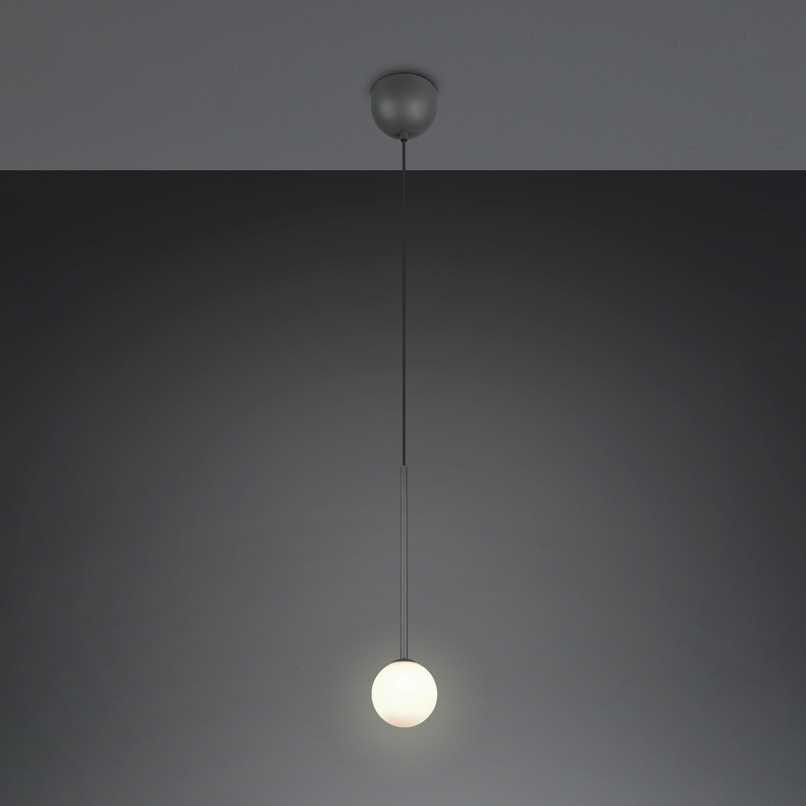 Trio Lighting Висяща лампа „Firano“, антрацит, Ø 12 см, метал