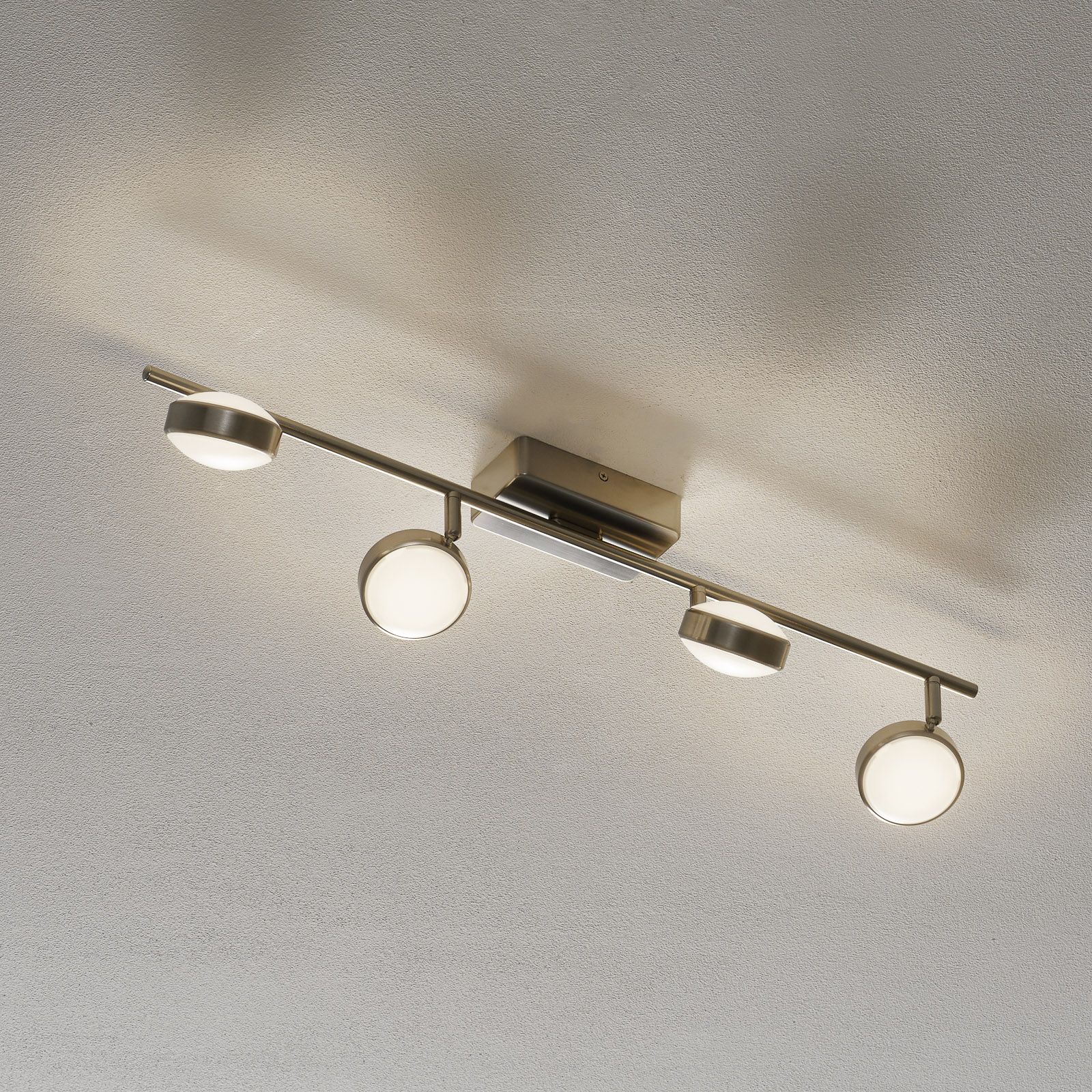 EGLO CONNECT connect Corropoli-C LED ceiling light 4-bulb, for Hallway, plastic, steel, 5 W, energy efficiency: A++, L: 77 cm, W: 8 cm