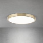 LED ceiling lamp Disc, antique brass colour, Ø 28 cm, CCT