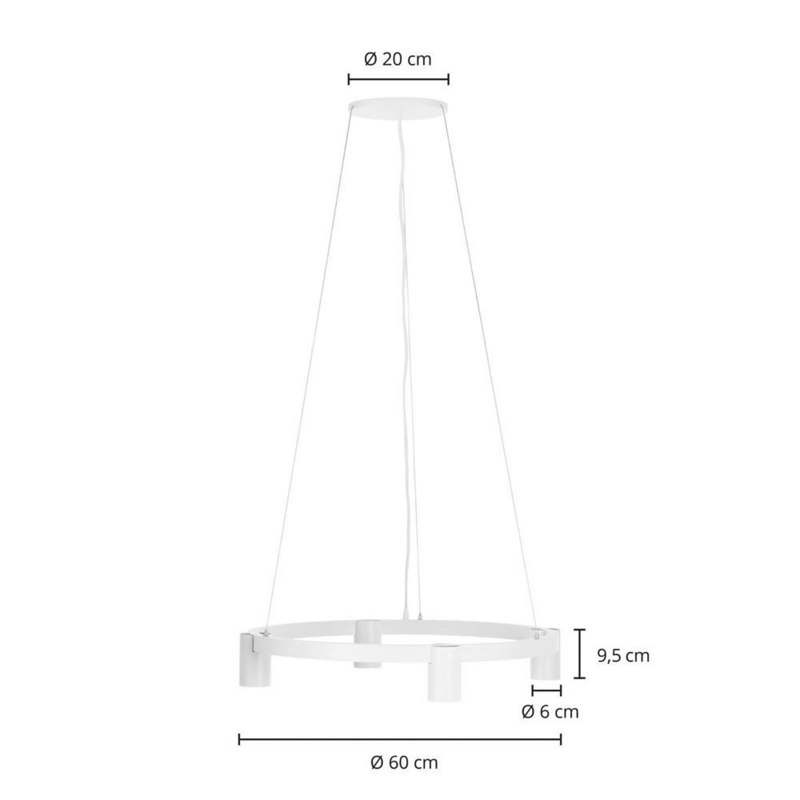 Brinja 4 Round Lustră Pendul White - Arcchio