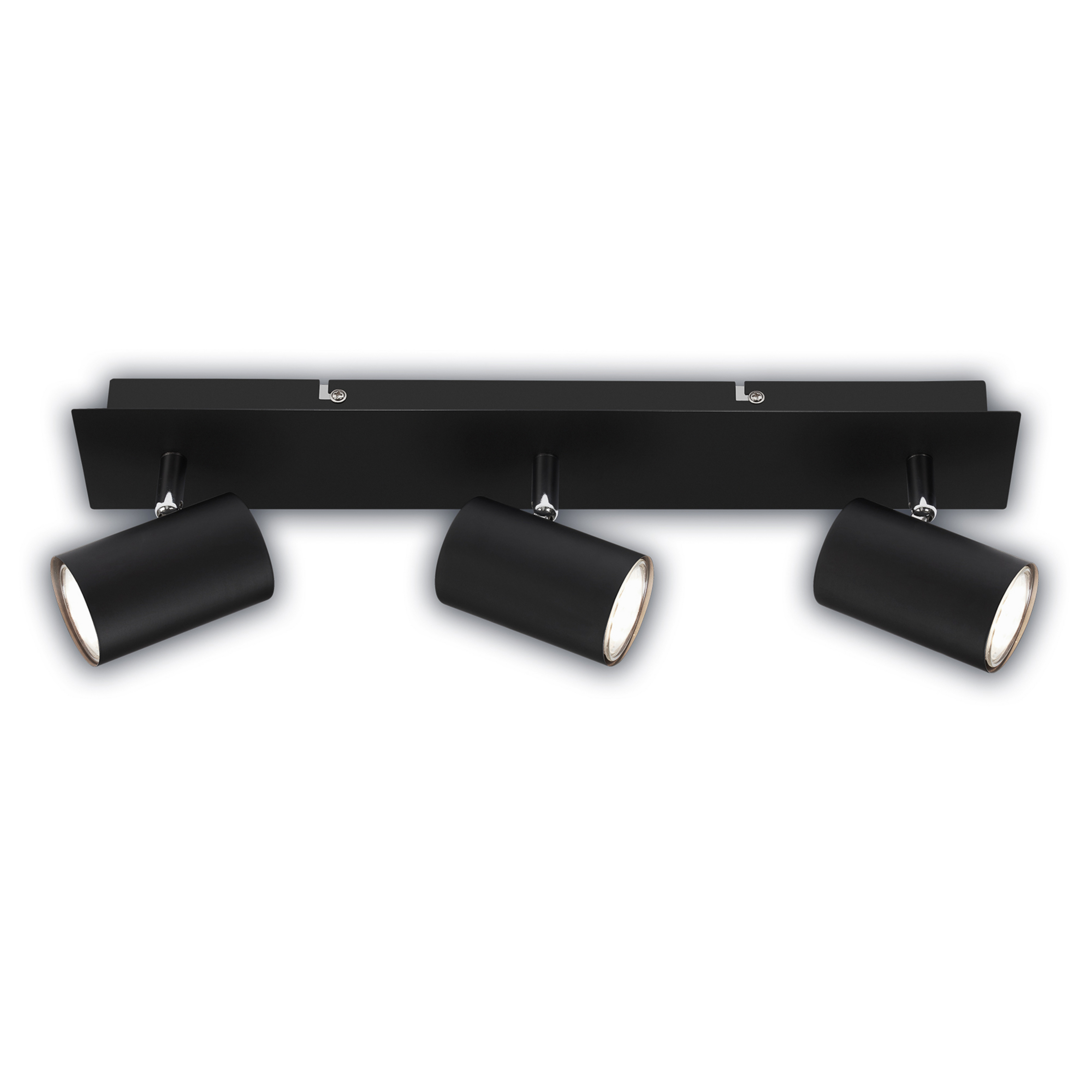 Lámpara de techo Isil A, negra, 3 luces, metal, orientable