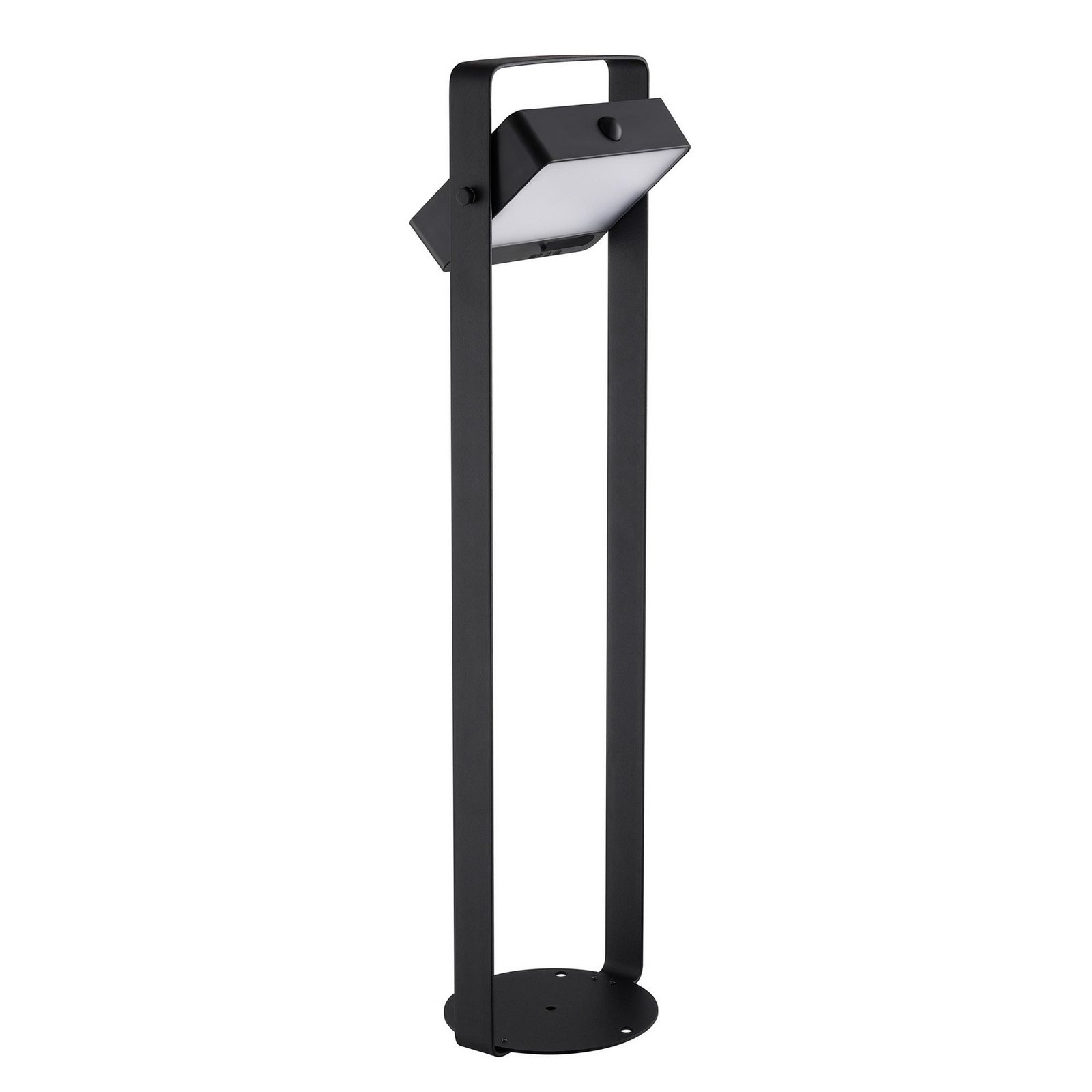 Saulio solar LED path light, black, aluminium, IP44