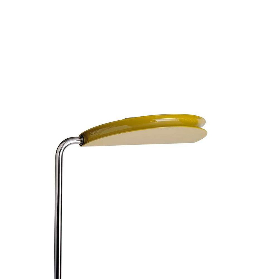 DCW Mezzaluna Golvlampa White Marble/Yellow, vit från DCW