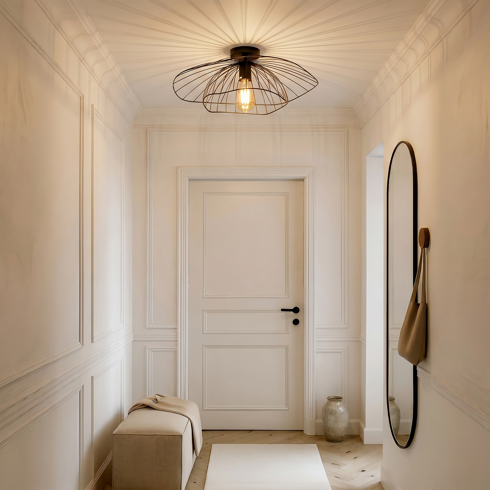 Mantar ceiling light, black, Ø 52 cm, metal, E27 Mantar ceiling light, black, Ø 52 cm, metal, E27