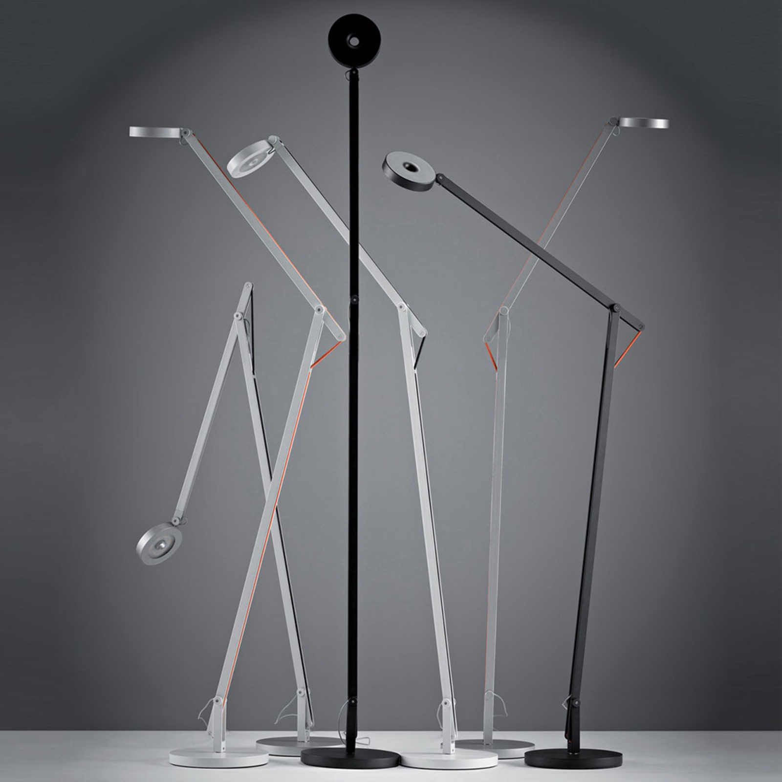 Rotaliana String F1 DTW floor lamp silver, black