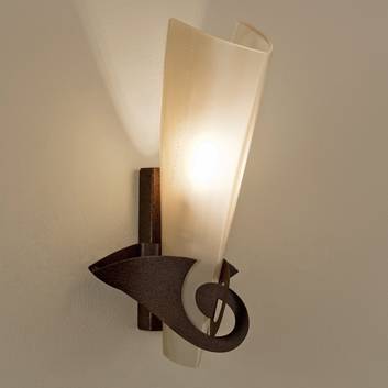 Szlachetna lampa ścienna Phantom rdzawo-złota