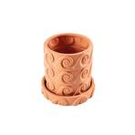 SELETTI Vase Magna Graecia Onda, underkop, terracotta