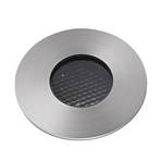 LED innfelt spot Grund, nikkelfarget, Ø 8 cm, aluminium/rustfritt stål