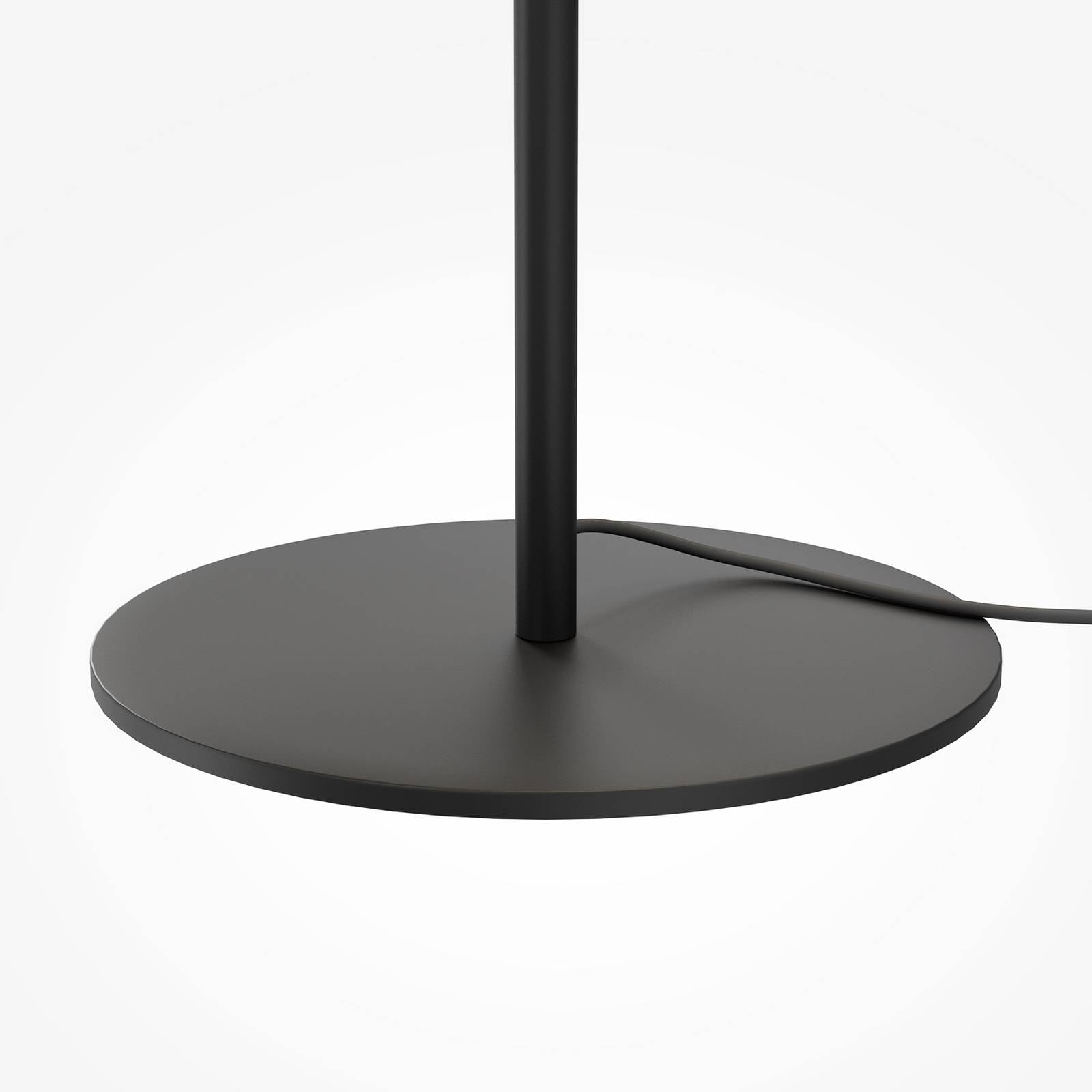 Lampa stojąca Bergamo, biało-czarna, z tkaniny, wysokość 39 cm, E14