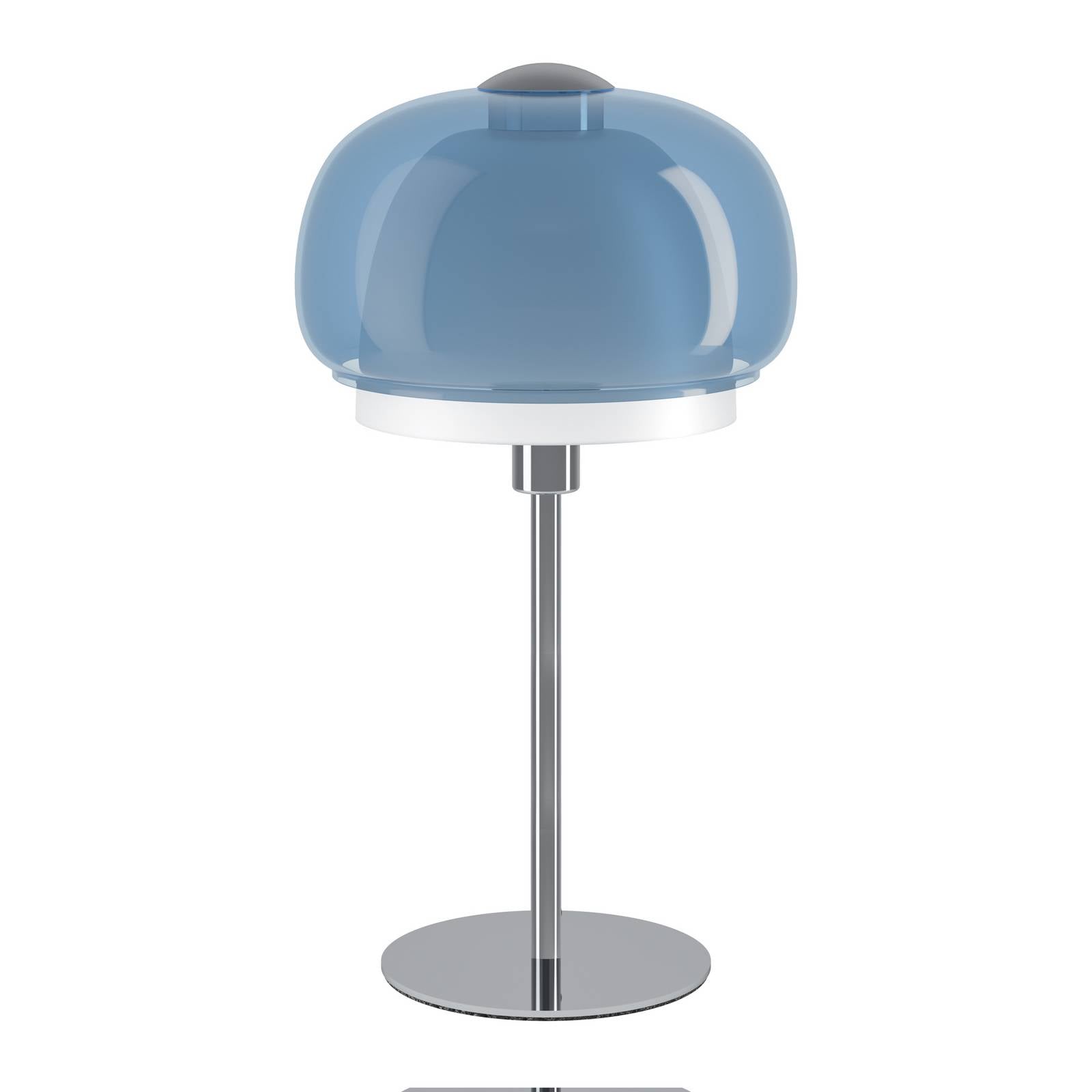 Tischleuchte Belomontejo, blau-transparent, Glas, E27