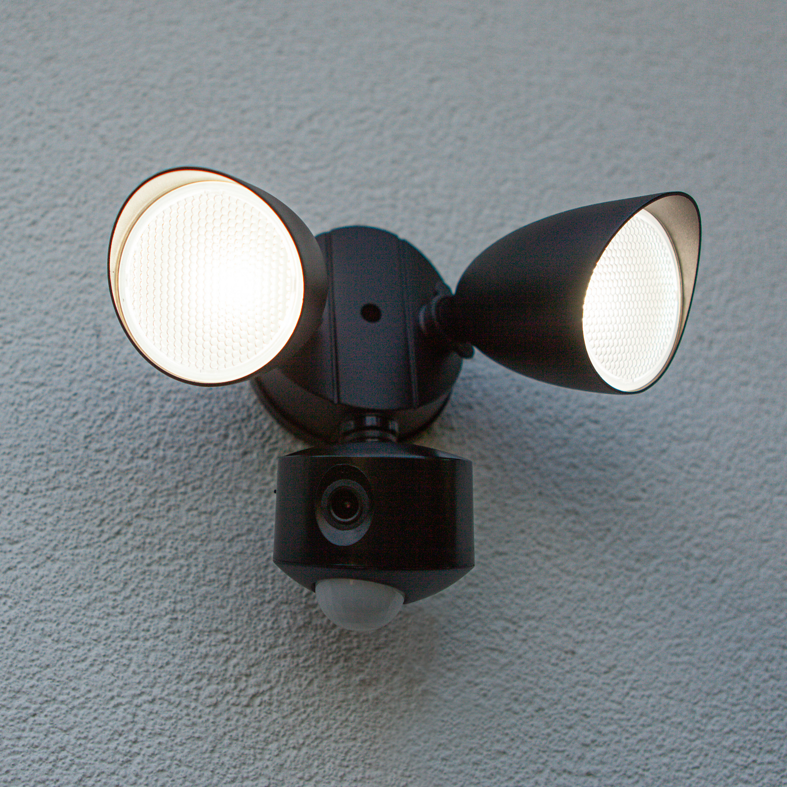 LED-Sensor-Außenwandstrahler SHRIMP schwarz 20 W 2-flg. IP54