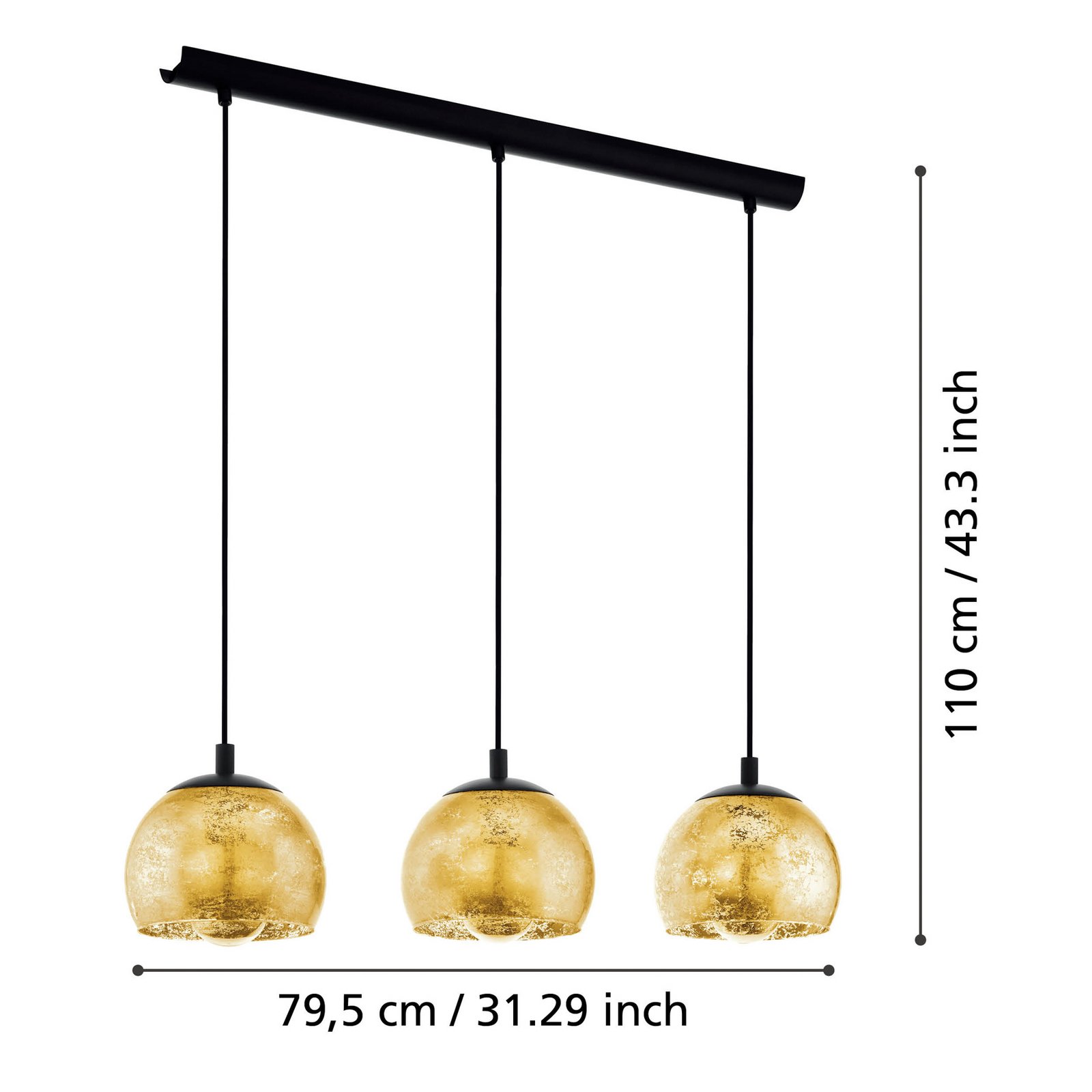 Albaraccin hængelampe, 3 lyskilder Albaraccin hængelampe, 3 lyskilder