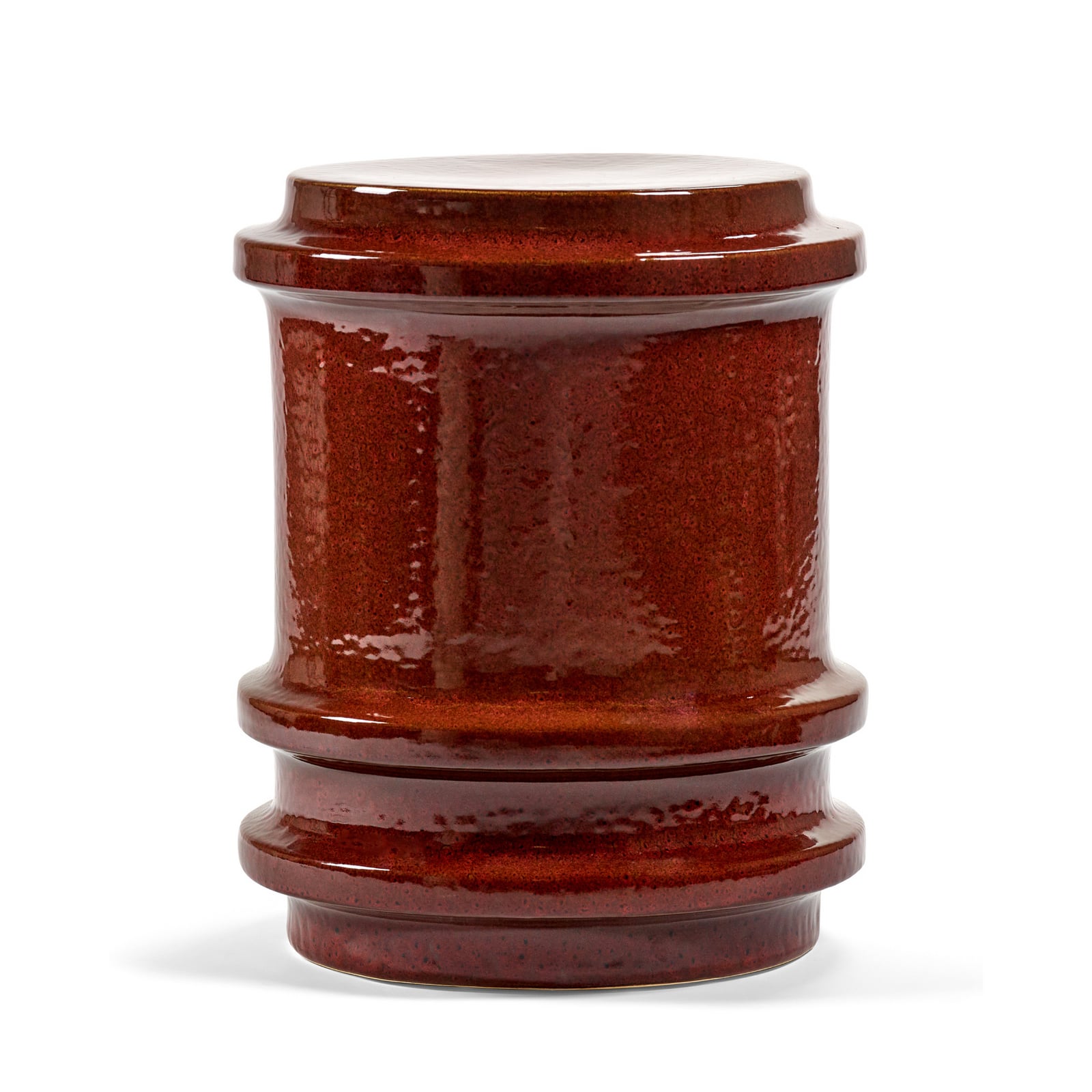 03 DARK RED PAWN sidebord, rødt, keramik, højde 44,5 cm – Serax