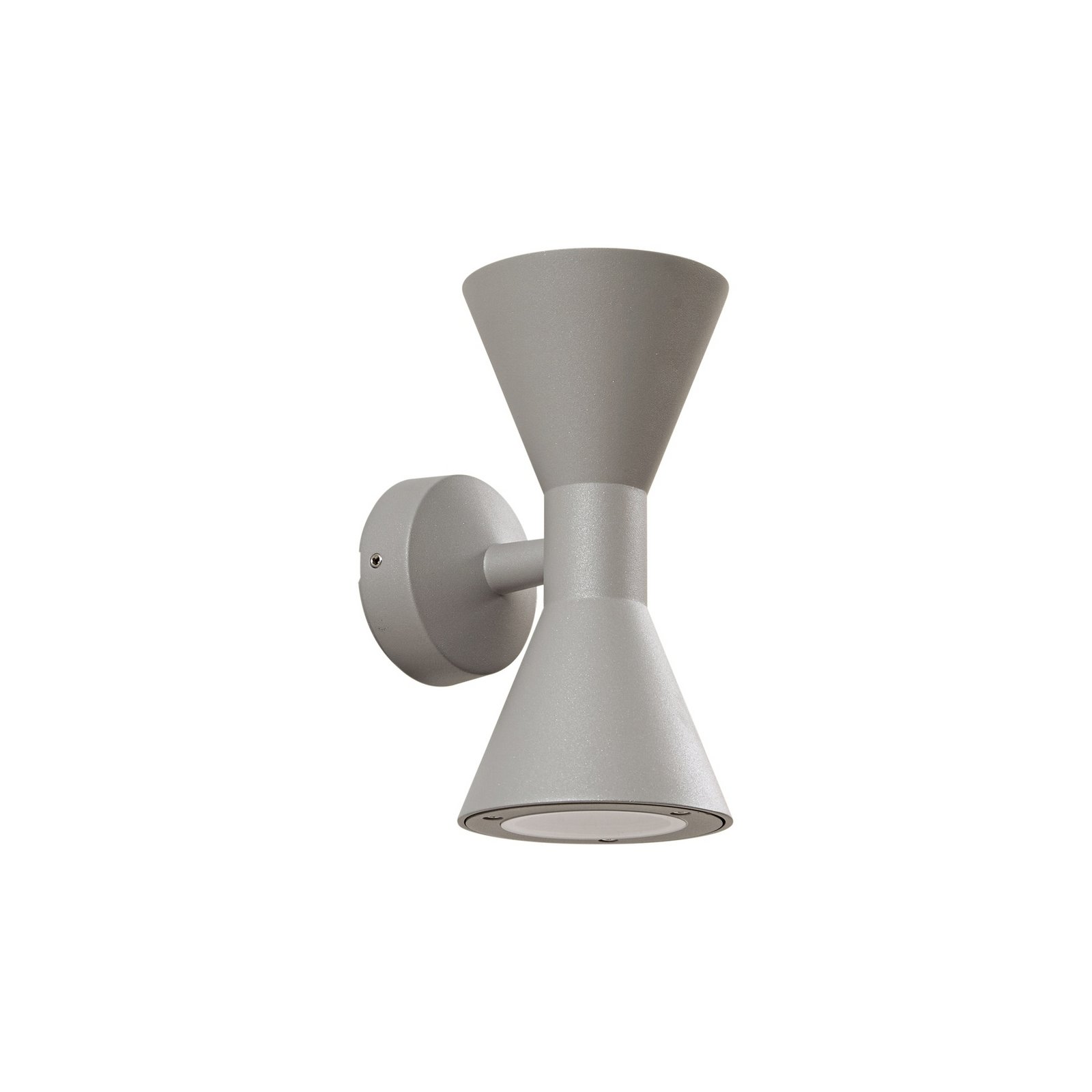 Lucande Xalor outdoor wall light, grey, IP65, metal, GU10