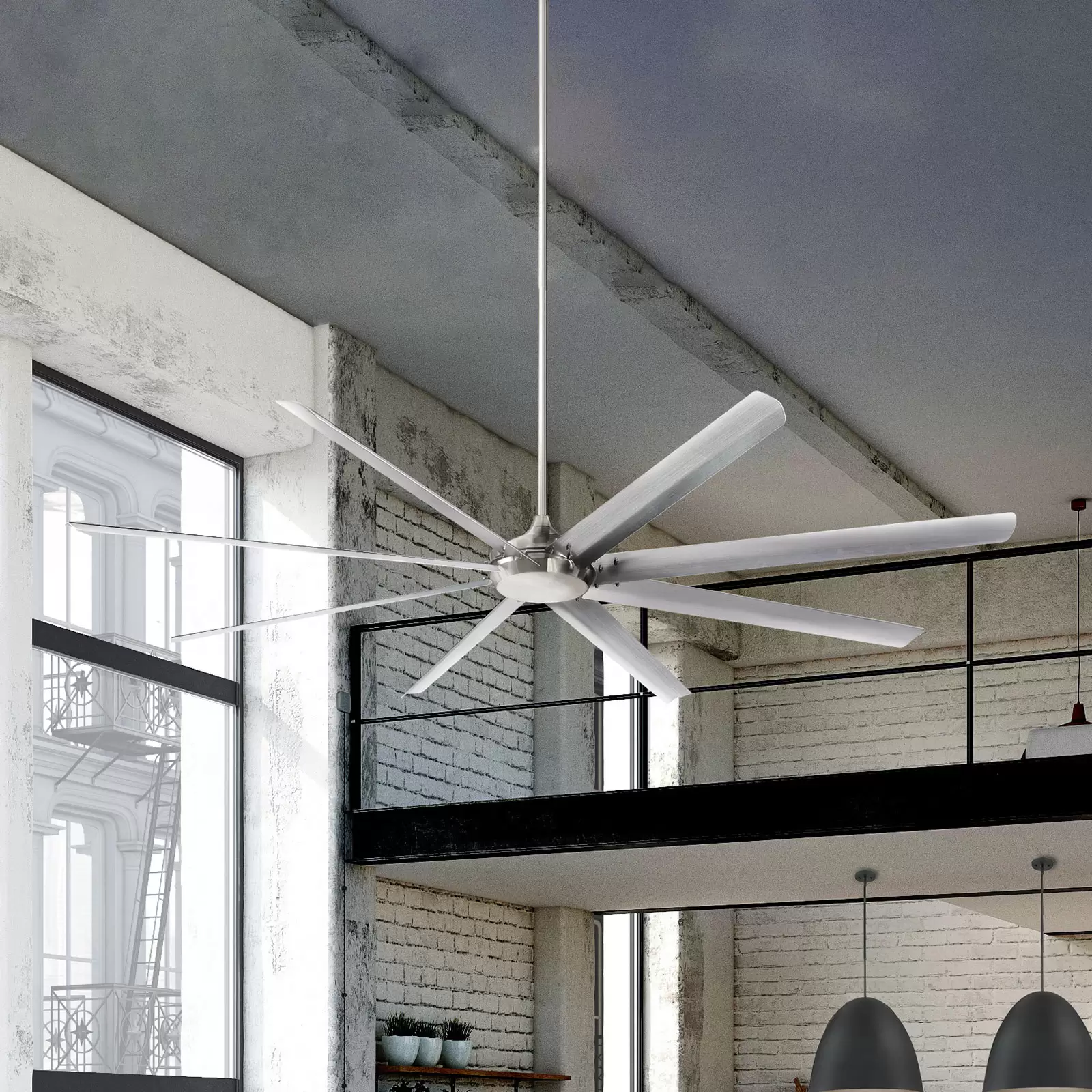 Westinghouse Widespan Deckenventilator, nickel | Lampenwelt.de