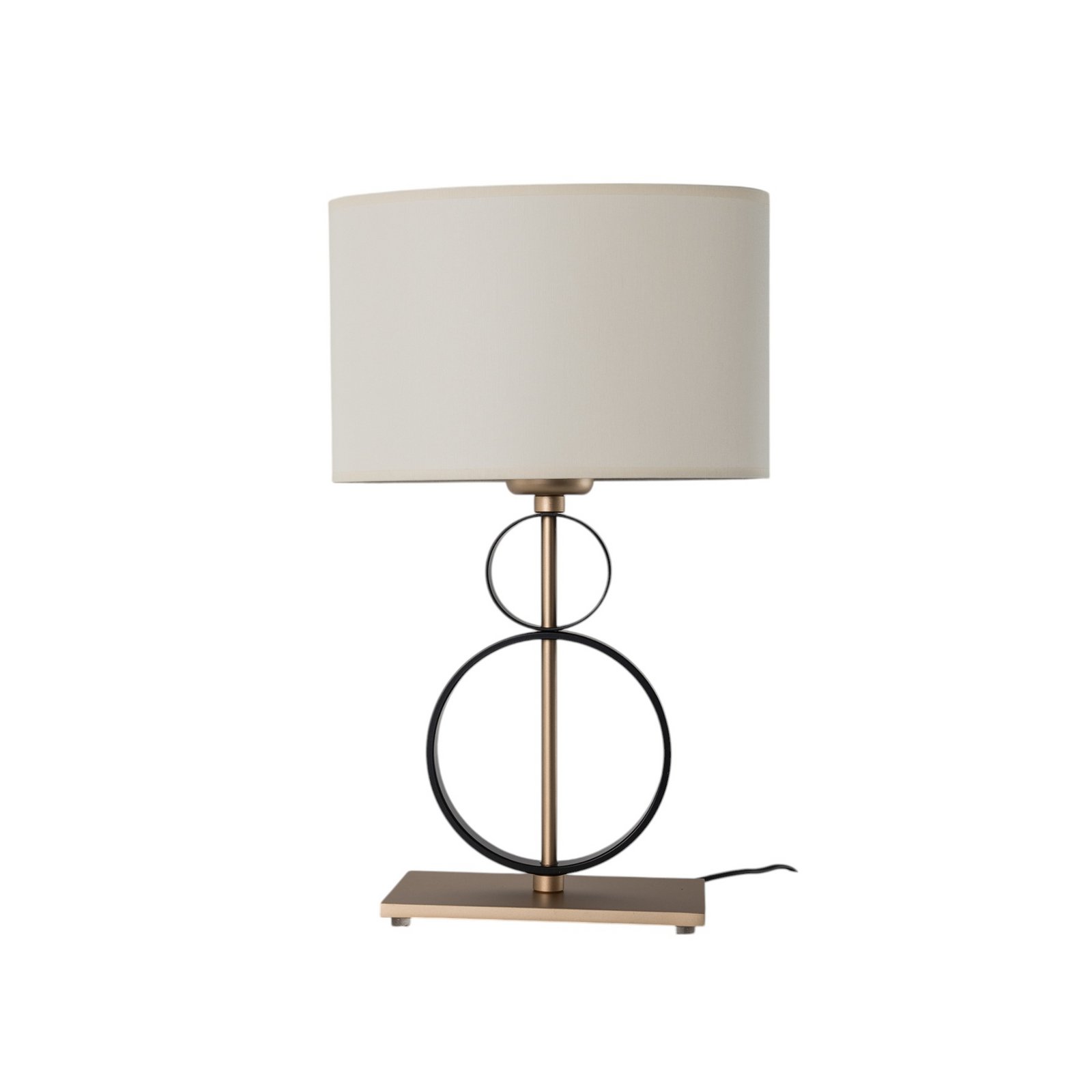 Tischleuchte Priam, schwarz/gold, Stahl, Höhe 42 cm