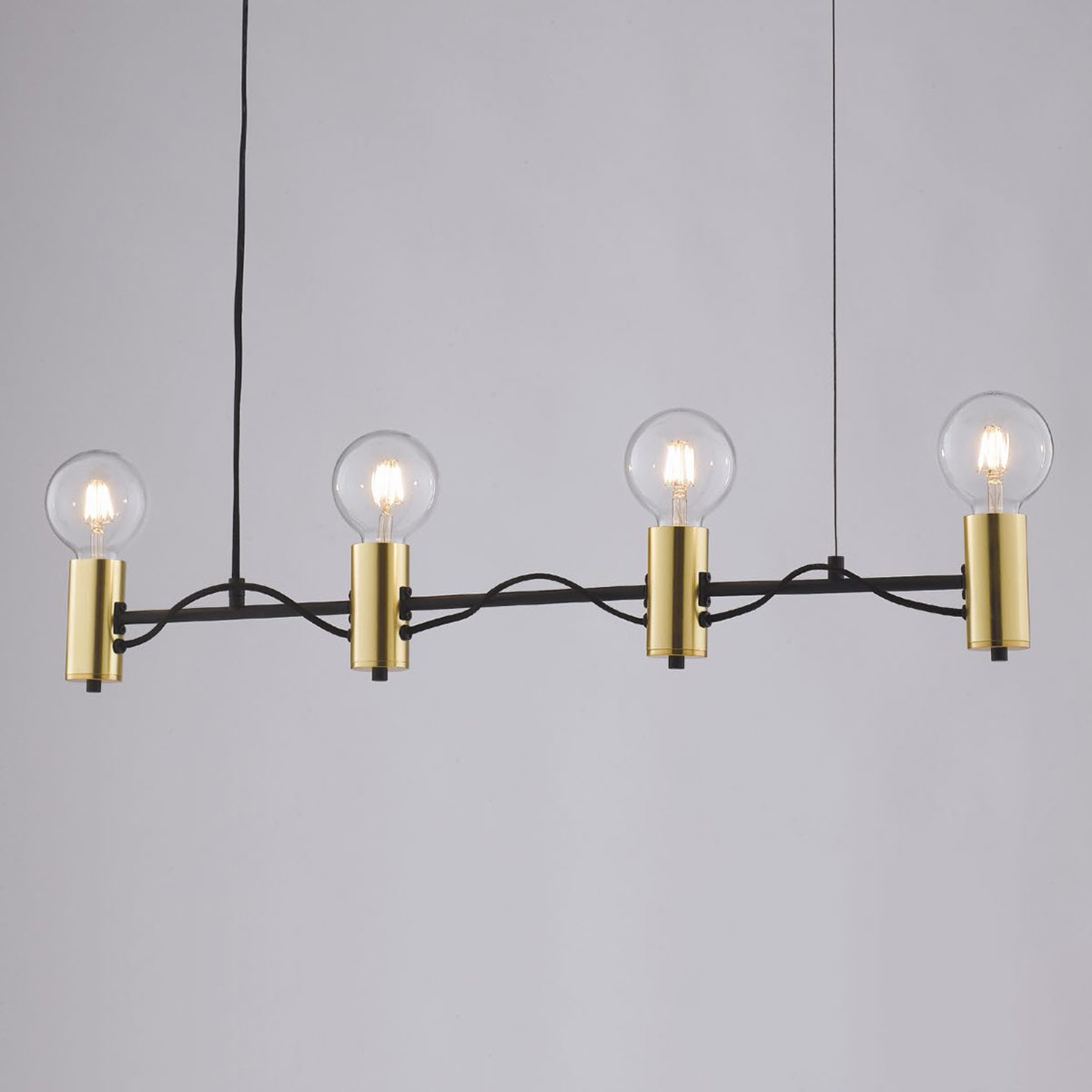 Eco-Light Axon hanging light four-bulb, for Living / Dining Room, metal, E27, 60 W, energy efficiency: A++, L: 89 cm, W: 7.5 cm