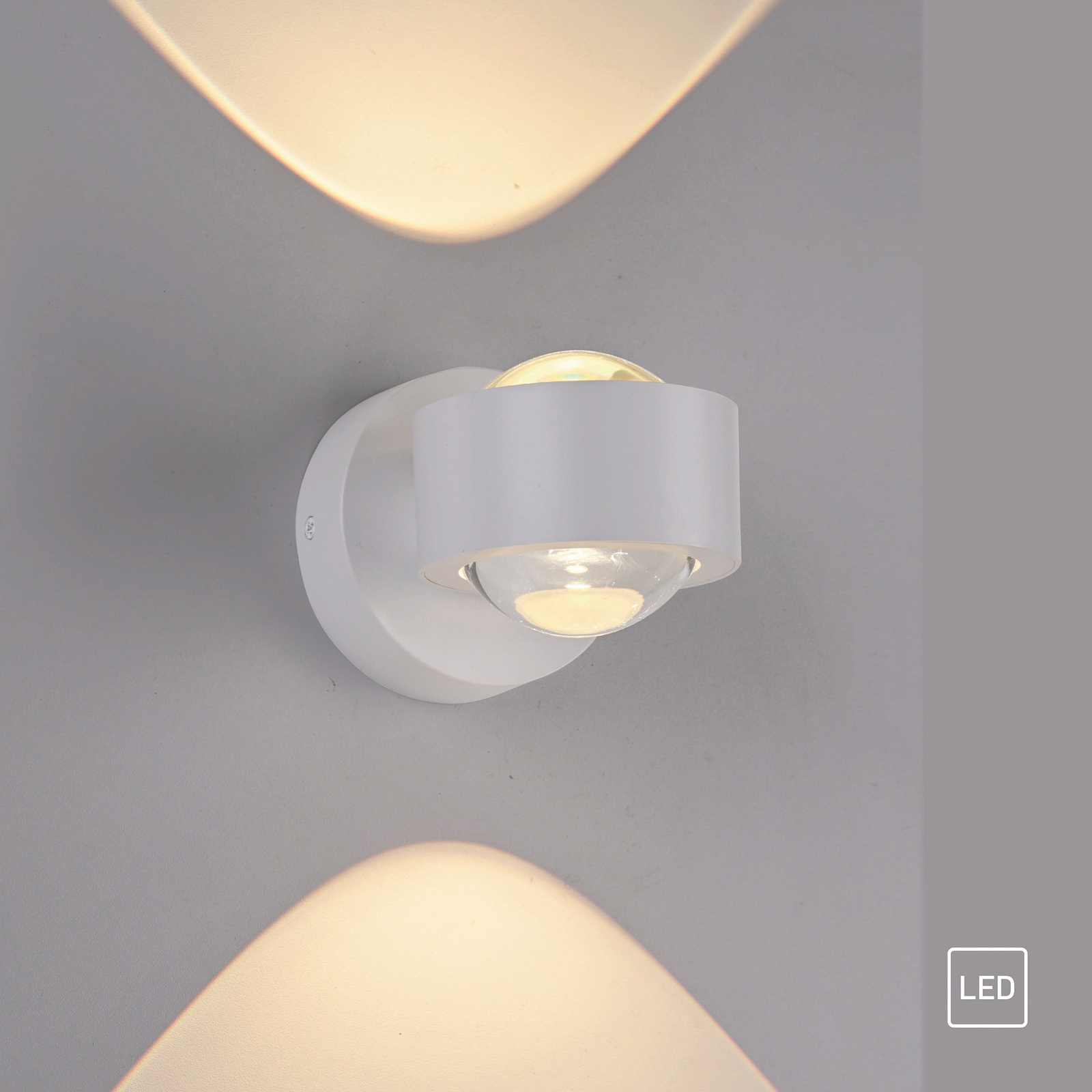 Schöner Wohnen LED wall light Chia, white, 3,000 K, up/down Schöner Wohnen LED wall light Chia, white, 3,000 K, up/down