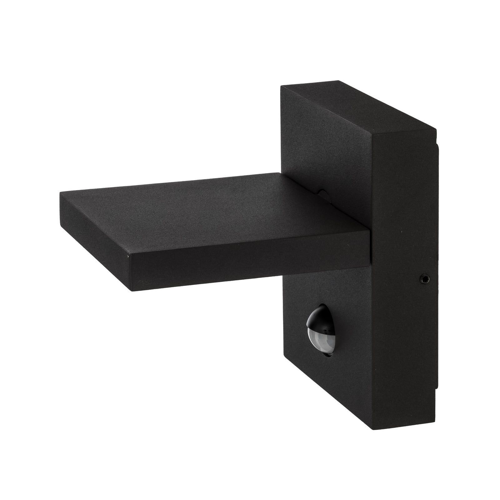 Aplique LED para exterior Lucande Silvan, color antracita, con sensor, IP54
