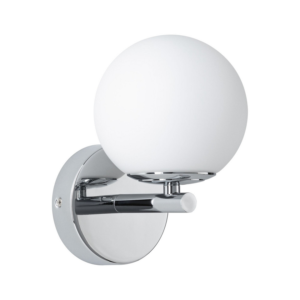 Paulmann Gove LED-vägglampa IP44 3000K 400lm krom/satin, metallisk från Paulmann