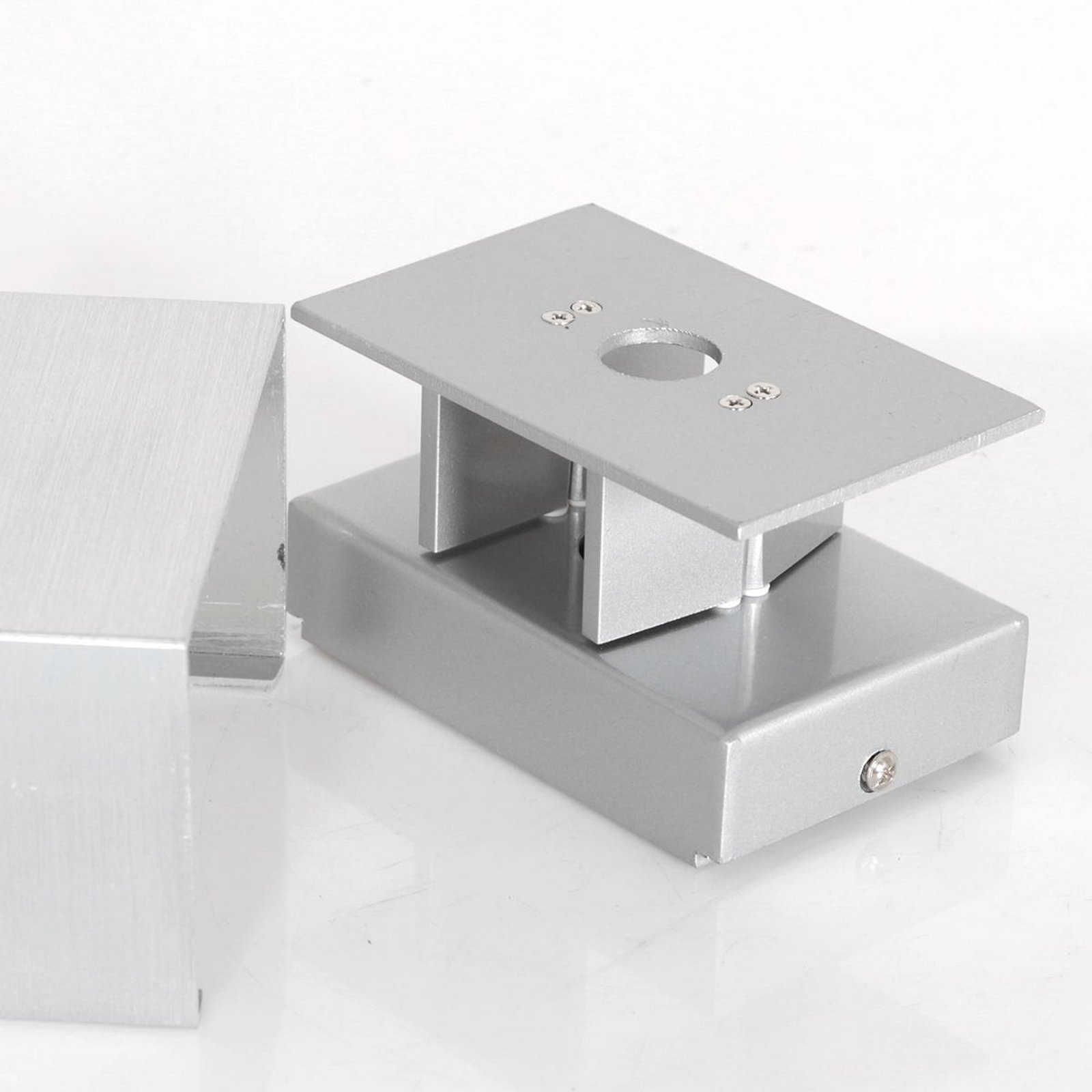 LED wall light Muro 3365, steel grey, angular, G9, 2,700 K