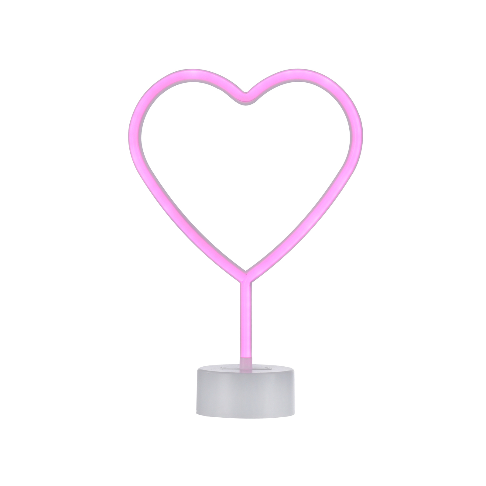 LED-bordslampa Neon Hjärta, batteridriven
