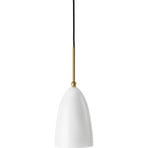 Gräshoppa Pendant Glossy Alabaster White/Brass - GUBI