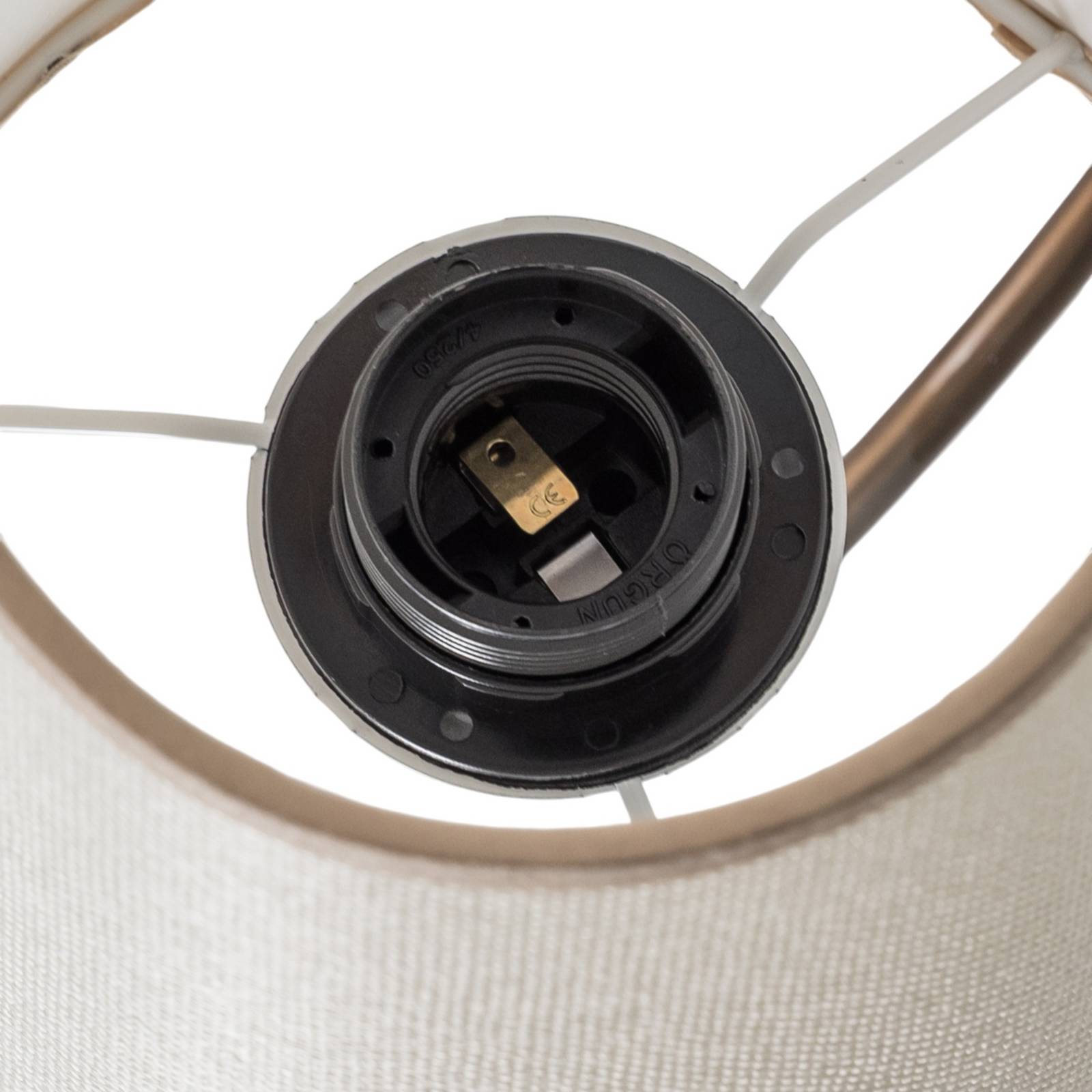 Kinkiet Pardo, mosiądz, metal/tkanina, wysokość 31 cm, E27